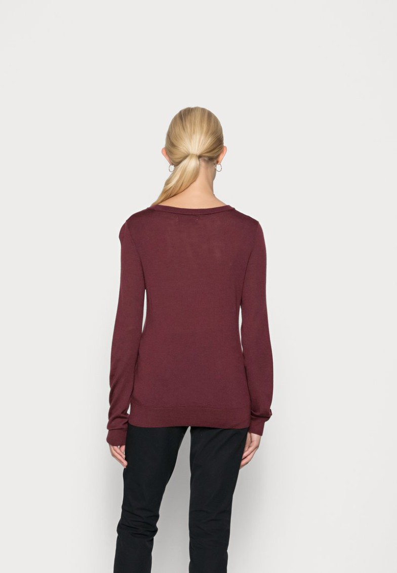 Clearance Anna Field MERINO WOOL JUMPER – Jersey De Punto – Bordeaux, Mujer L