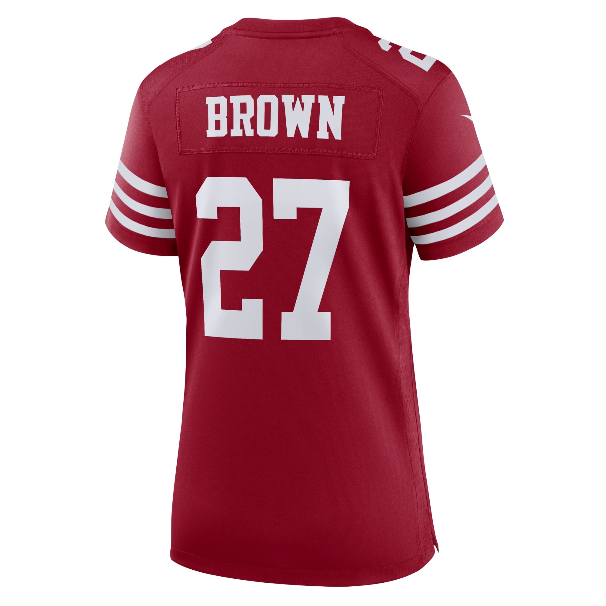 Women's Nike Ji'Ayir Brown Scarlet San Francisco 49ers Team Game Jersey