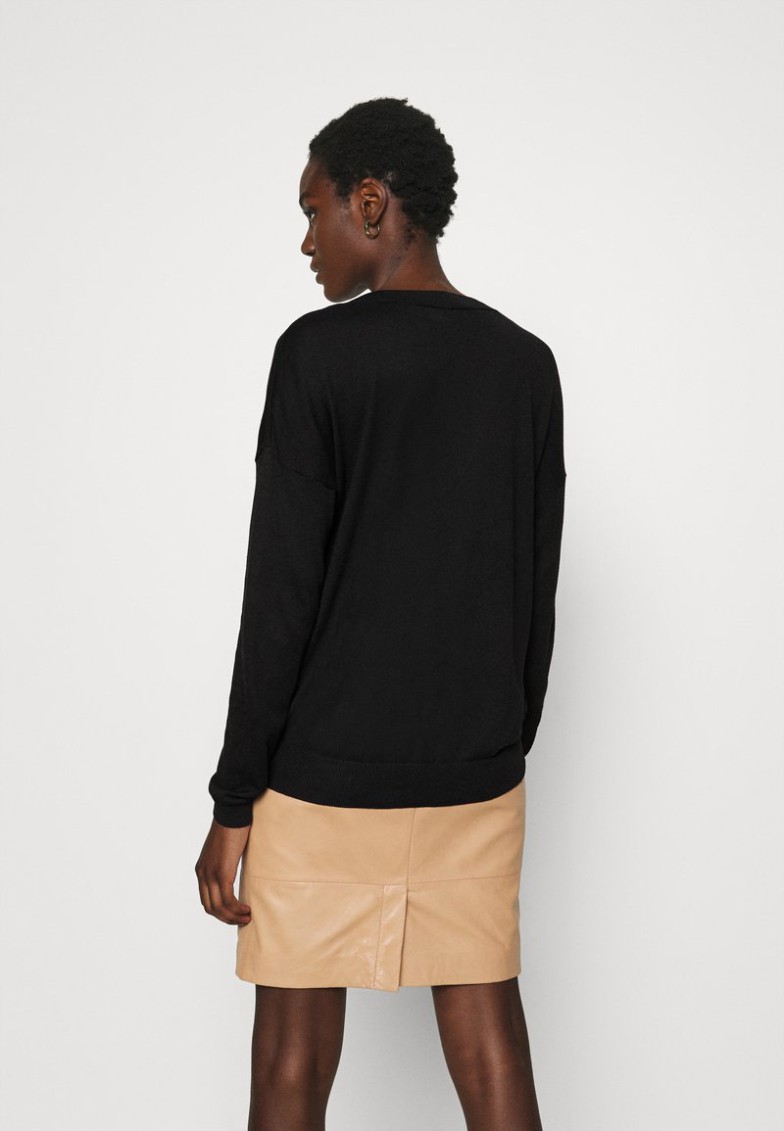 Sale Anna Field BASIC- SOFT V-NECK – Jersey De Punto – Black, Mujer L