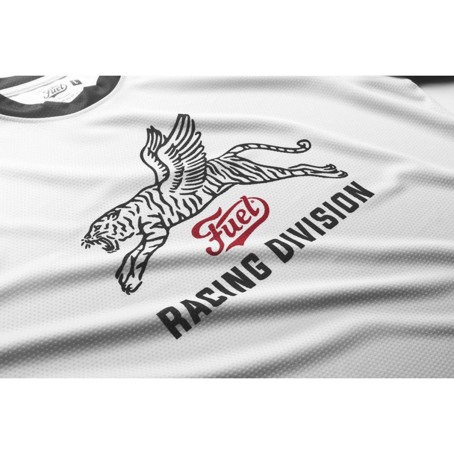 Clearance FUEL MOTORCYCLES FUEL – Racing Division Jersey – White Long Sleeve T’s S