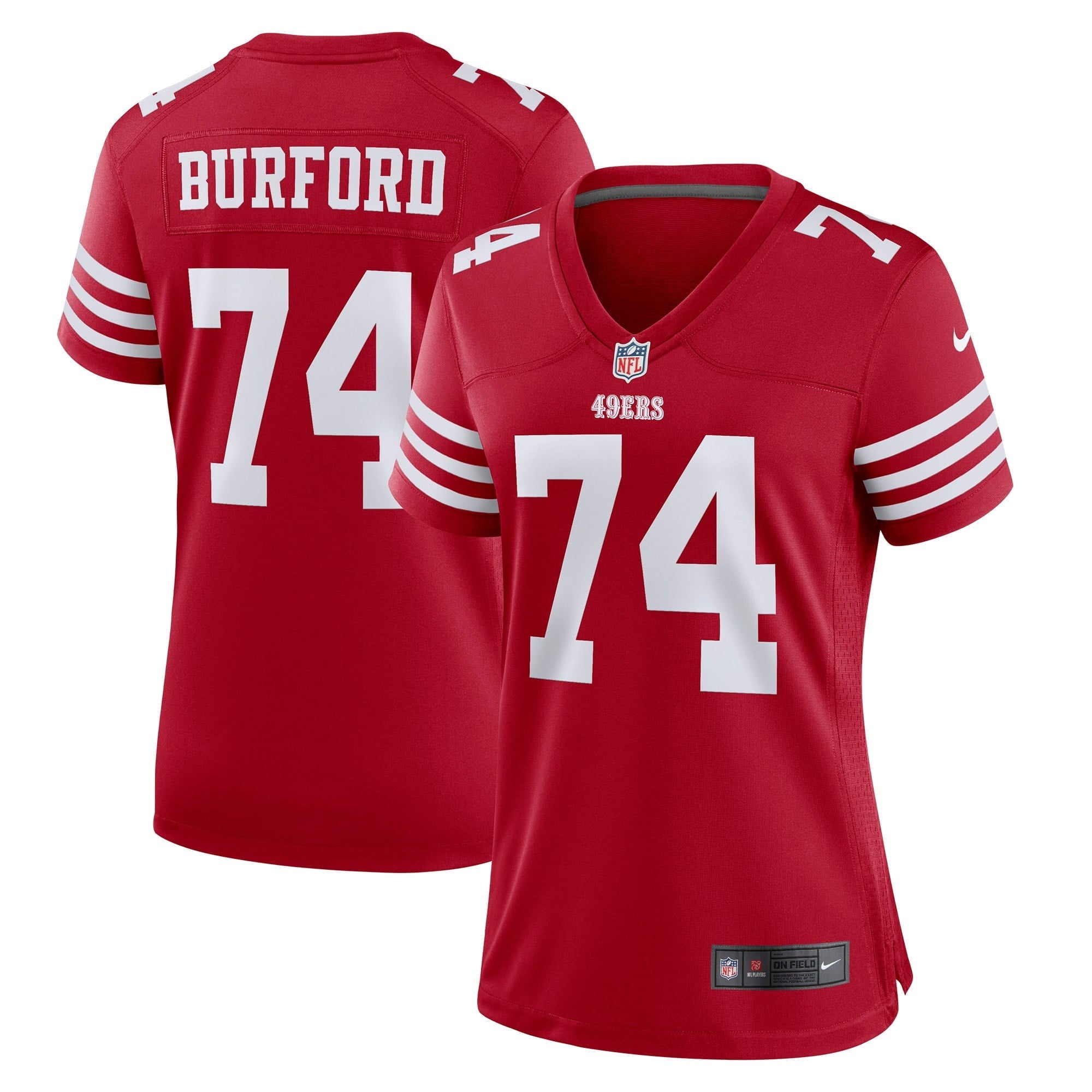 Women's Nike Spencer Burford Scarlet San Francisco 49ers Game Player Jersey