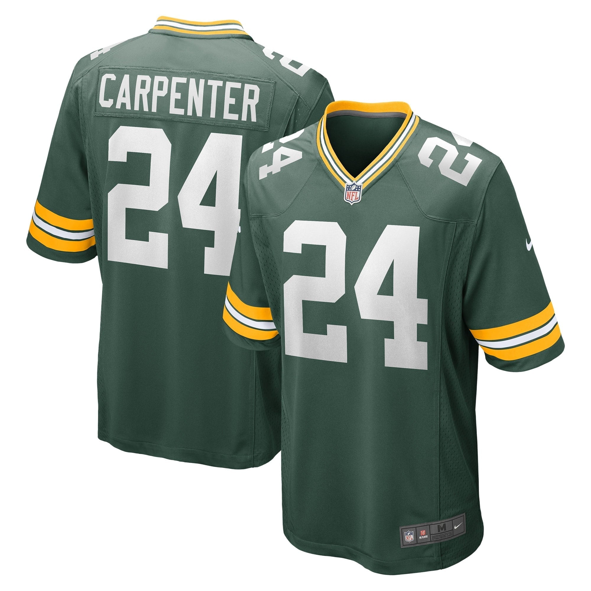 Men's Nike Tariq Carpenter Green Green Bay Packers Game Player Jersey