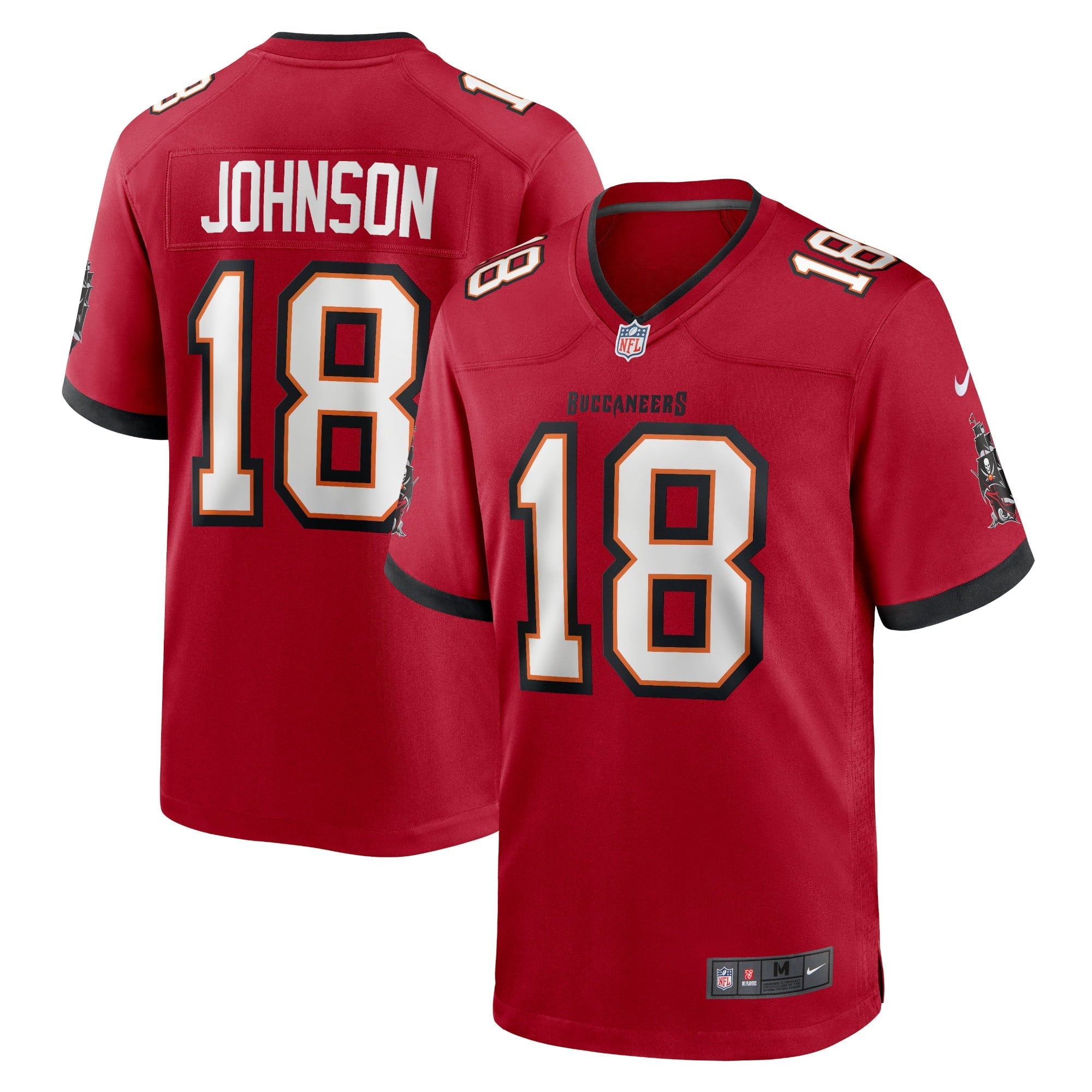 Men's Nike Tyler Johnson Red Tampa Bay Buccaneers Home Game Player Jersey