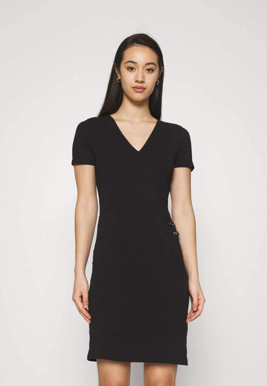 Outlet Soldes Even&Odd Robe en jersey robes col en v profond femme XS