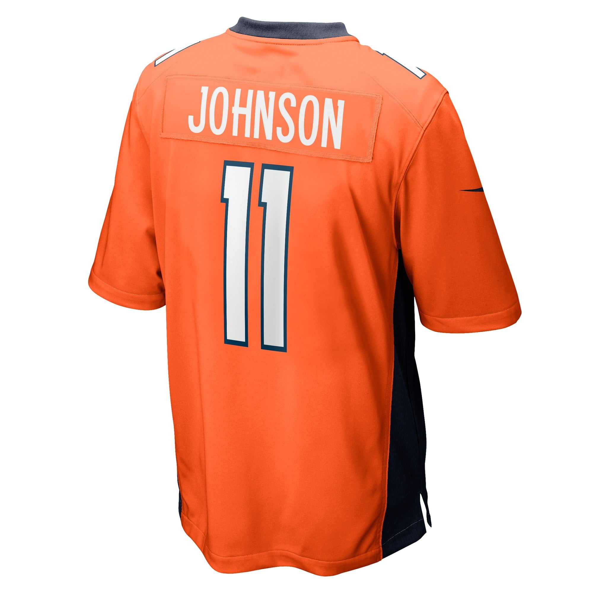 Men's Nike Josh Johnson Orange Denver Broncos Game Player Jersey