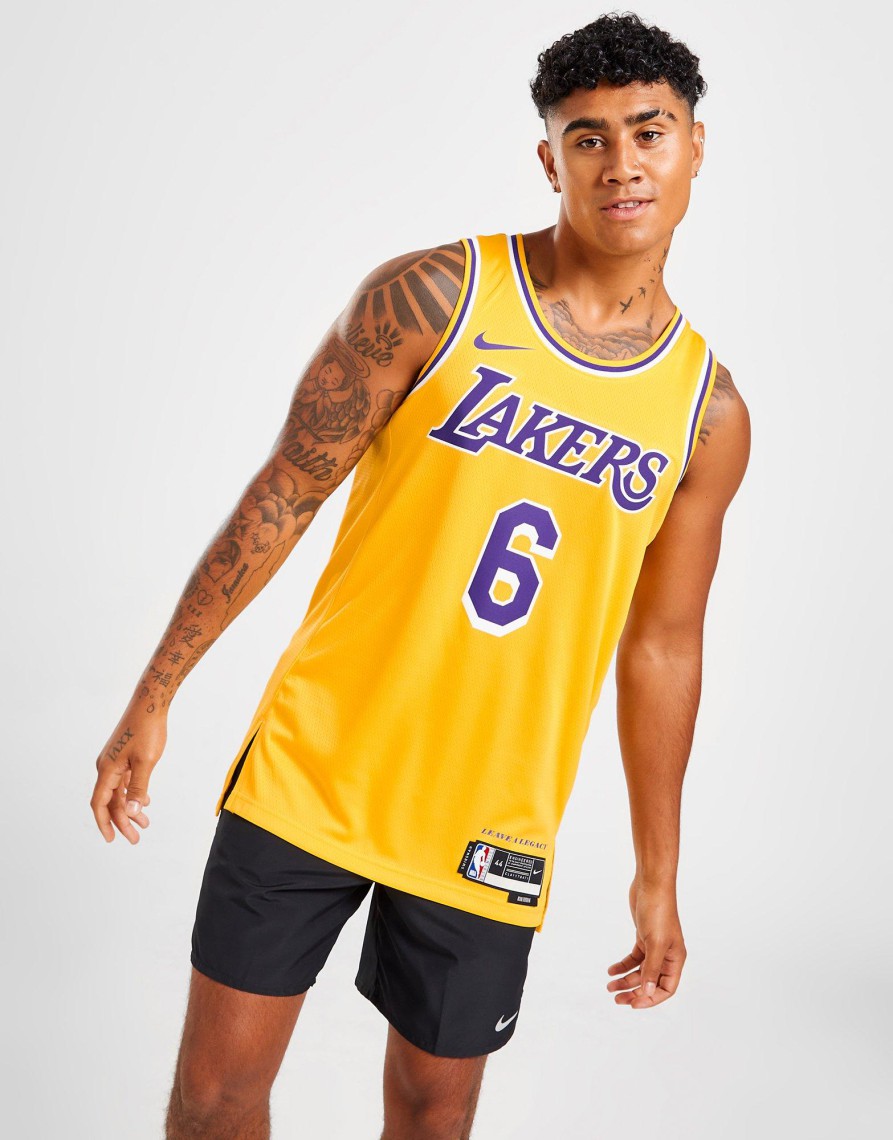 Outlet Nike NBA Los Angeles Lakers James #6 Swingman Jersey Gul XS