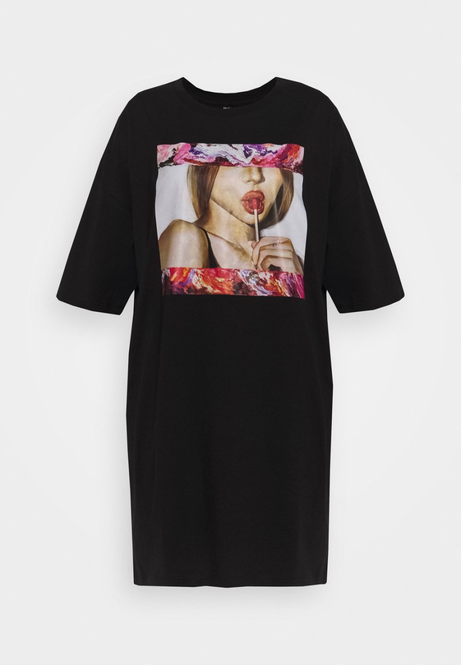 Discount Prix Accessible Even&Odd Basic oversized T-Shirt Dress – Robe en jersey robes col rond femme XS