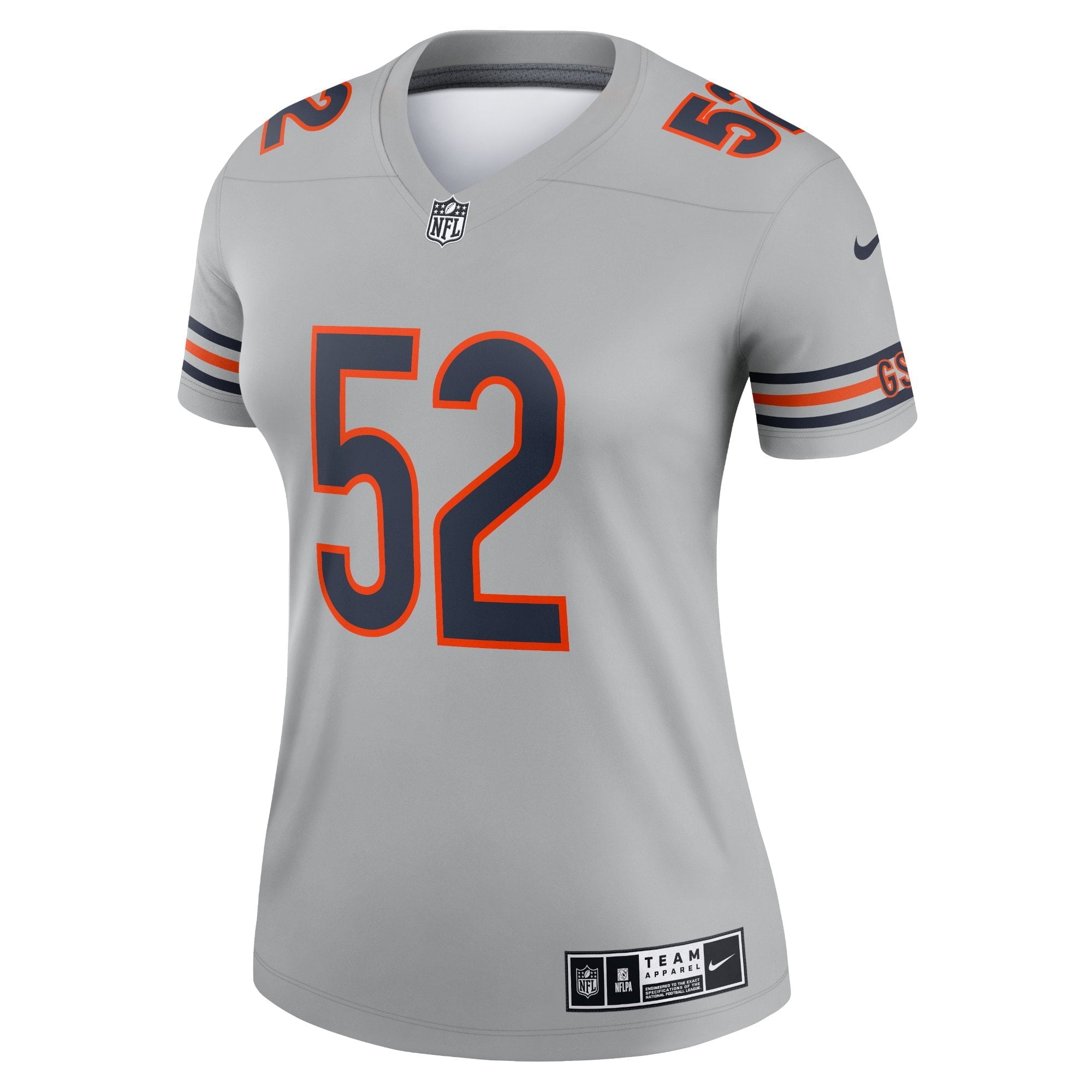 Women's Nike Khalil Mack Gray Chicago Bears Inverted Legend Jersey