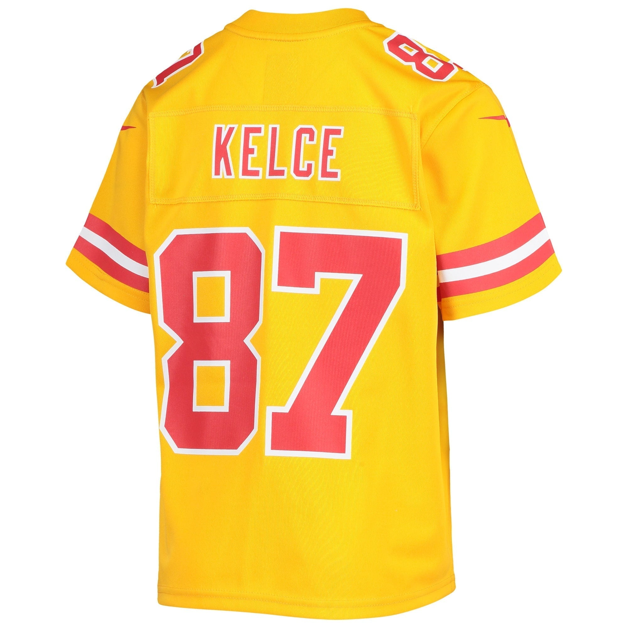 Youth Nike Travis Kelce Gold Kansas City Chiefs Inverted Team Game Jersey
