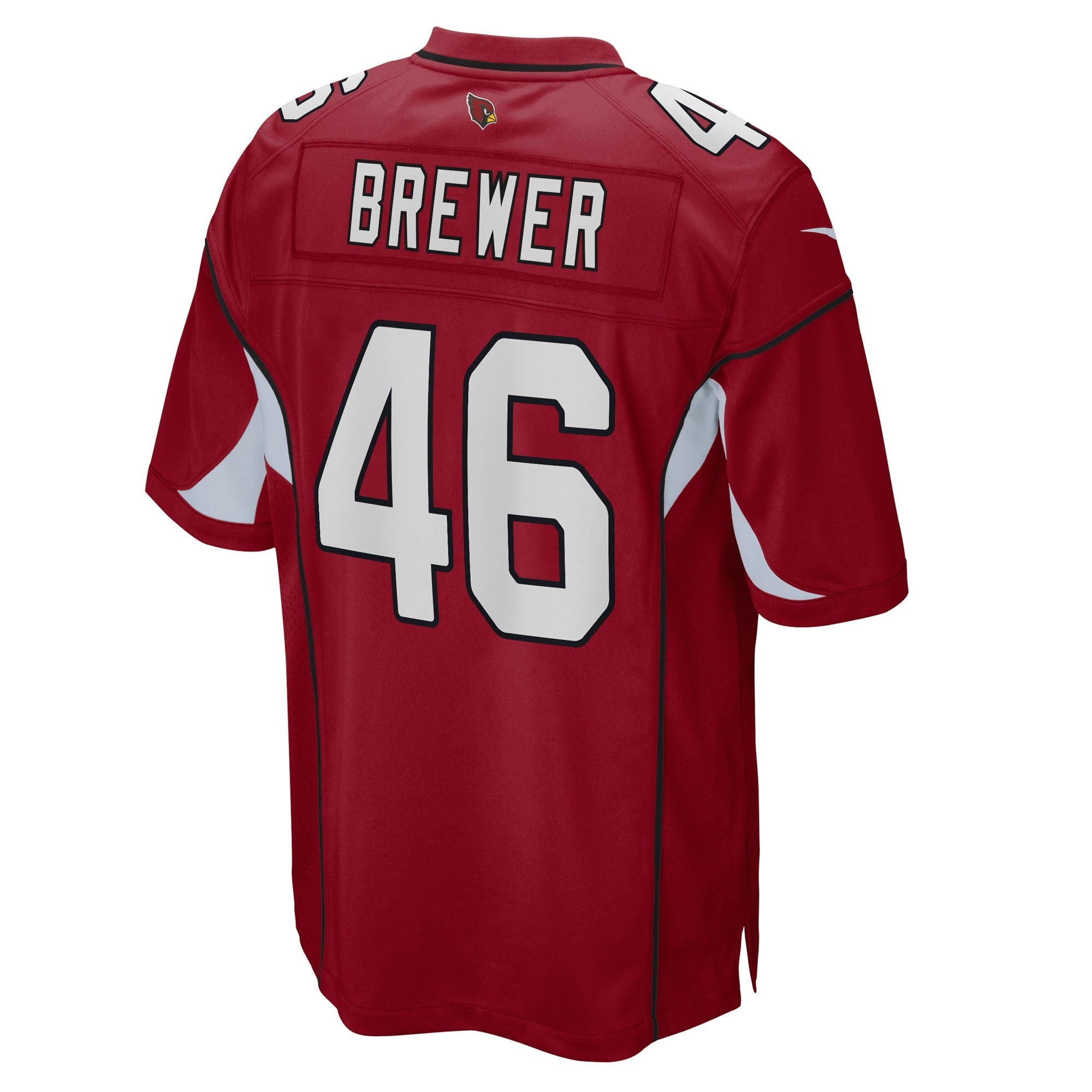Men's Nike Aaron Brewer Cardinal Arizona Cardinals Game Jersey