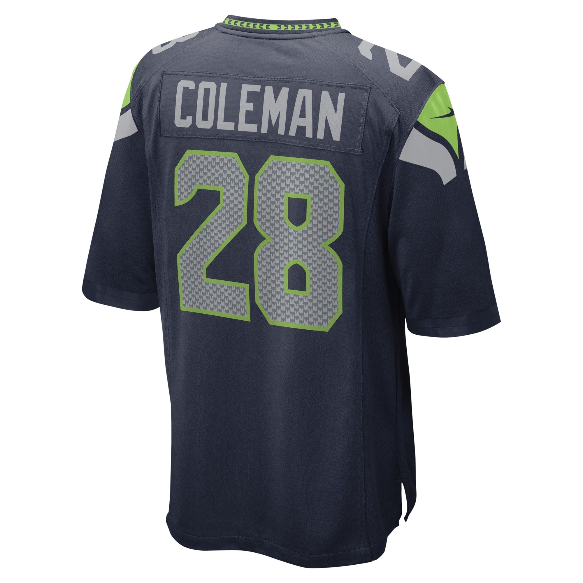 Men's Nike Justin Coleman College Navy Seattle Seahawks Game Player Jersey