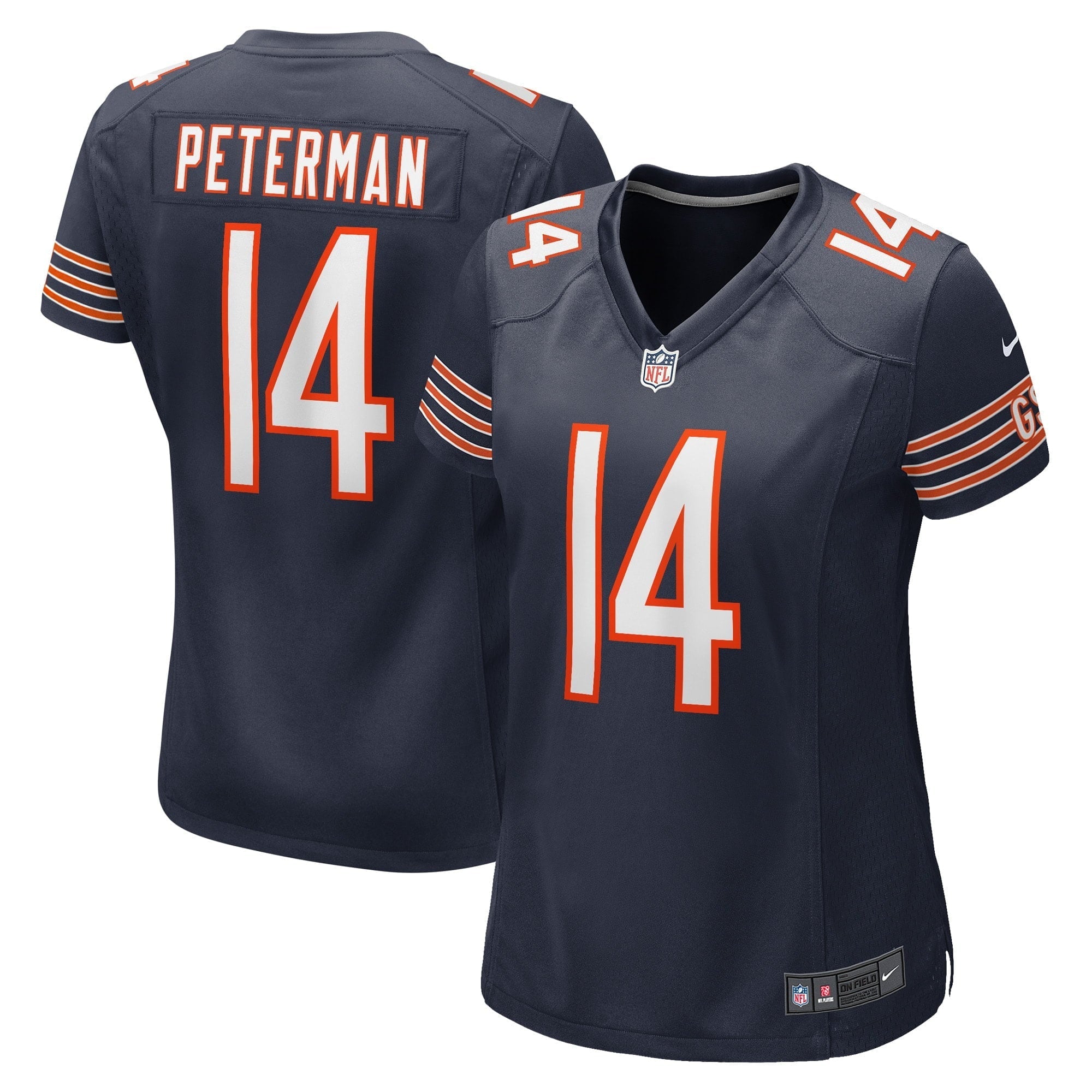 Women's Nike Nathan Peterman Navy Chicago Bears Game Player Jersey