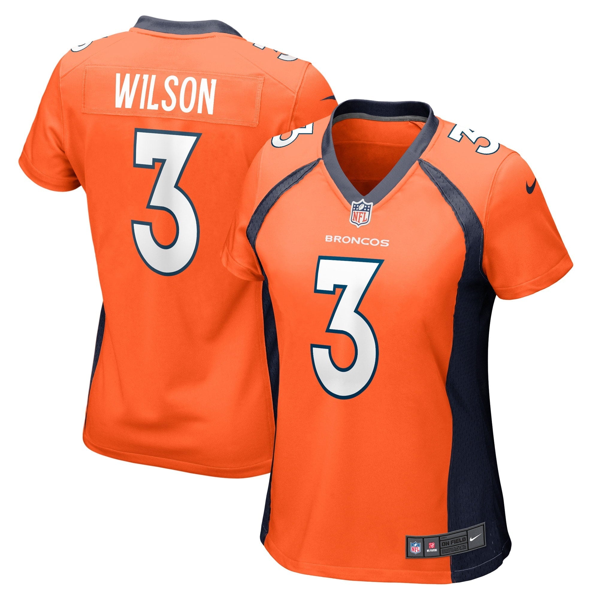 Women's Nike  Russell Wilson  Orange Denver Broncos Game Jersey