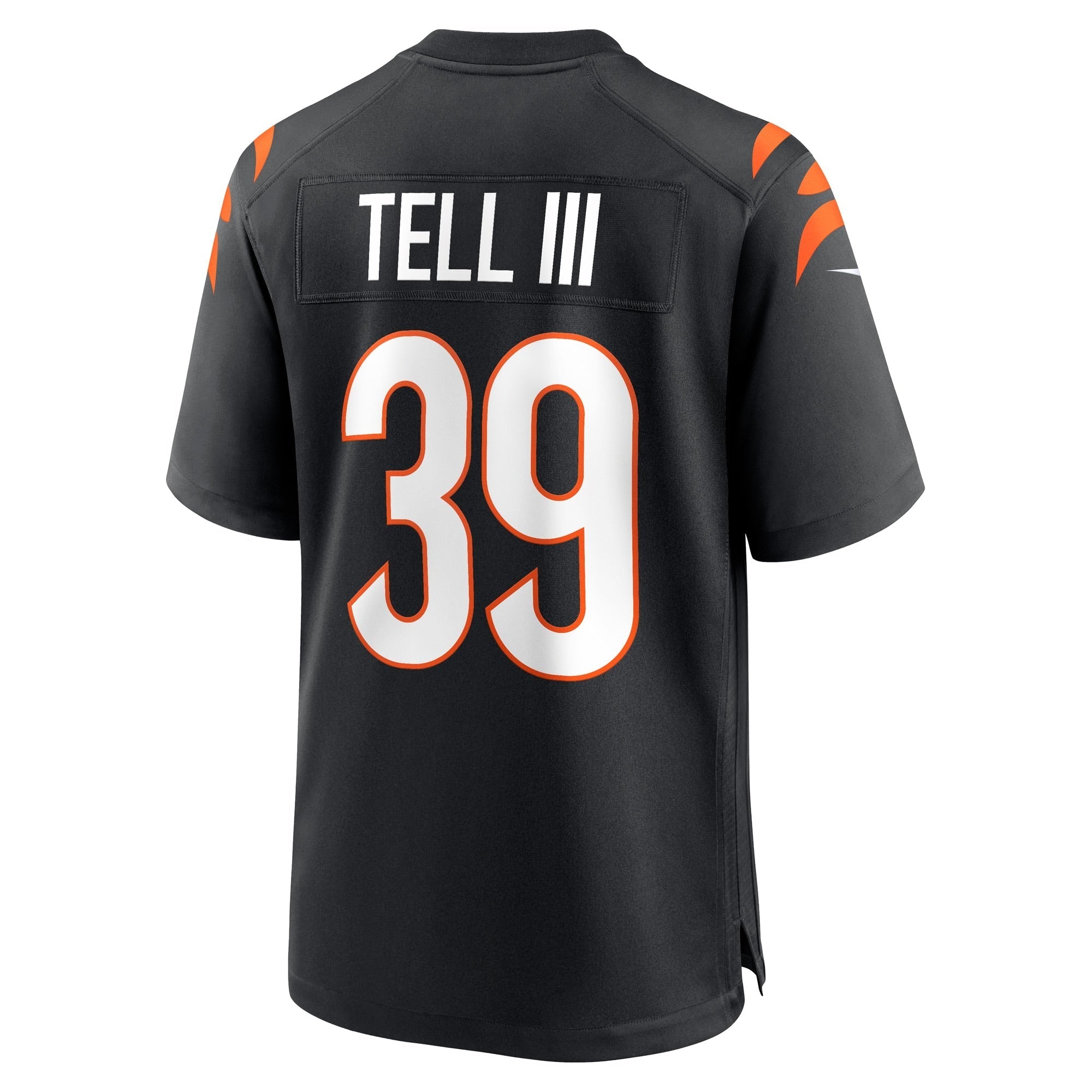 Men's Nike Marvell Tell III Black Cincinnati Bengals Game Player Jersey