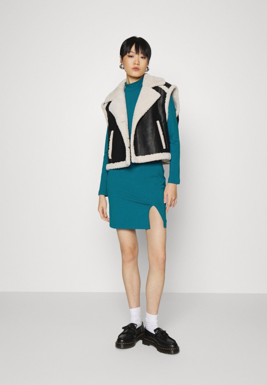 Outlet Prix Gelé Even&Odd Robe en jersey robes col officier femme XS