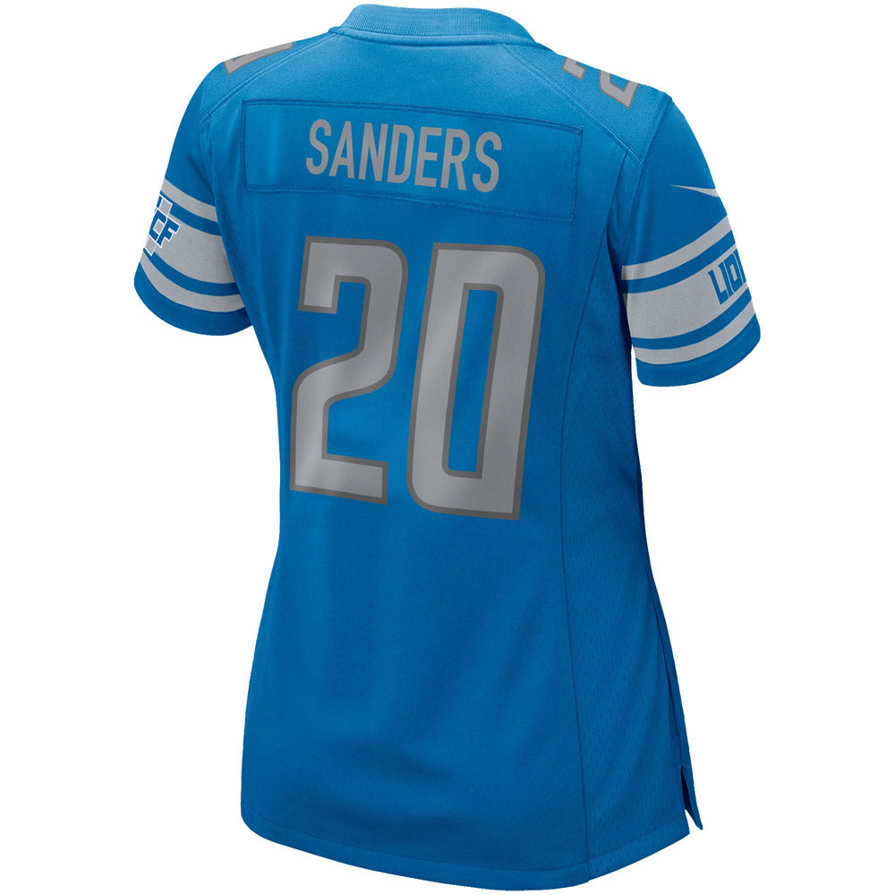 Women's Detroit Lions Barry Sanders Game Retired Player Jersey Blue