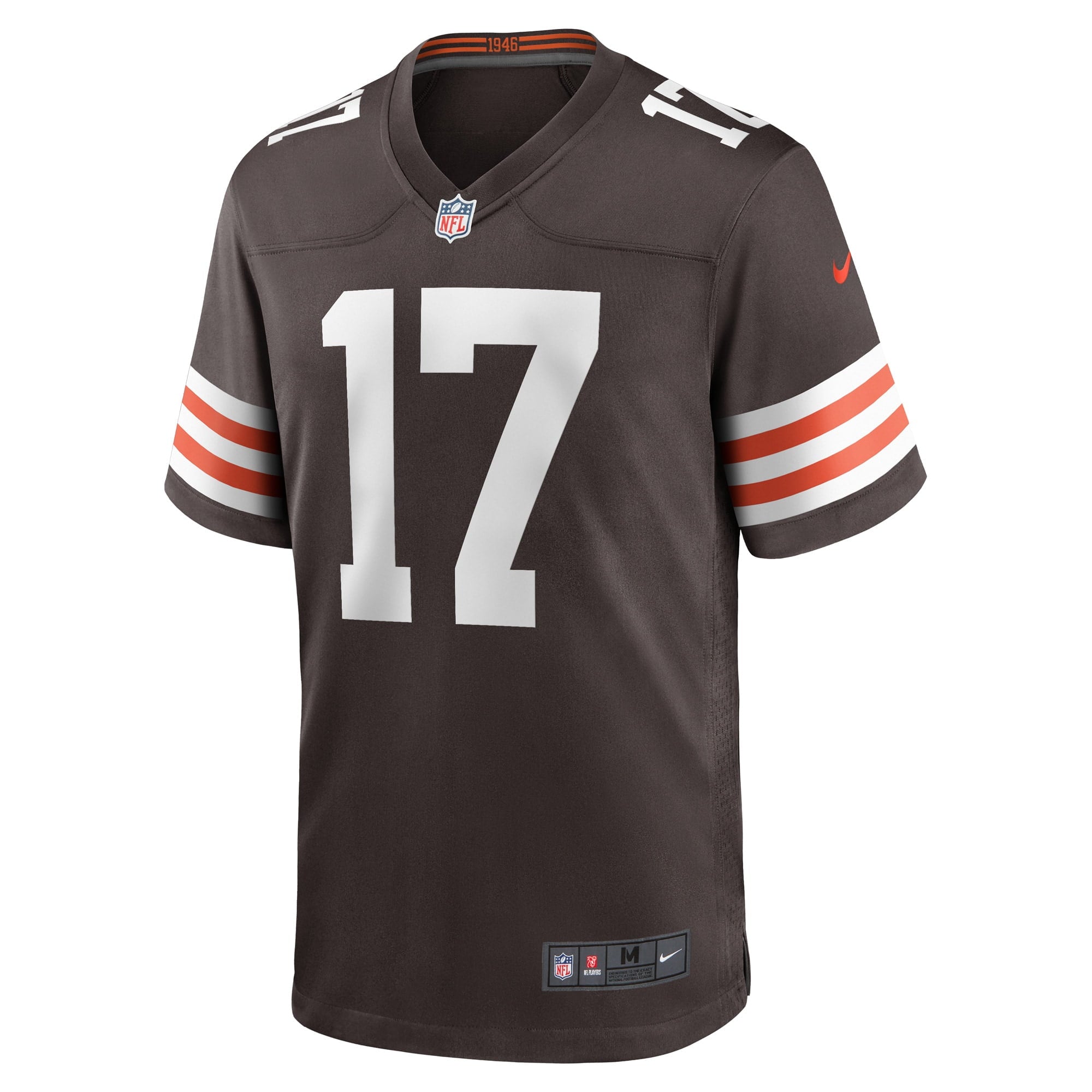 Men's Nike Isaiah Weston Brown Cleveland Browns Game Player Jersey