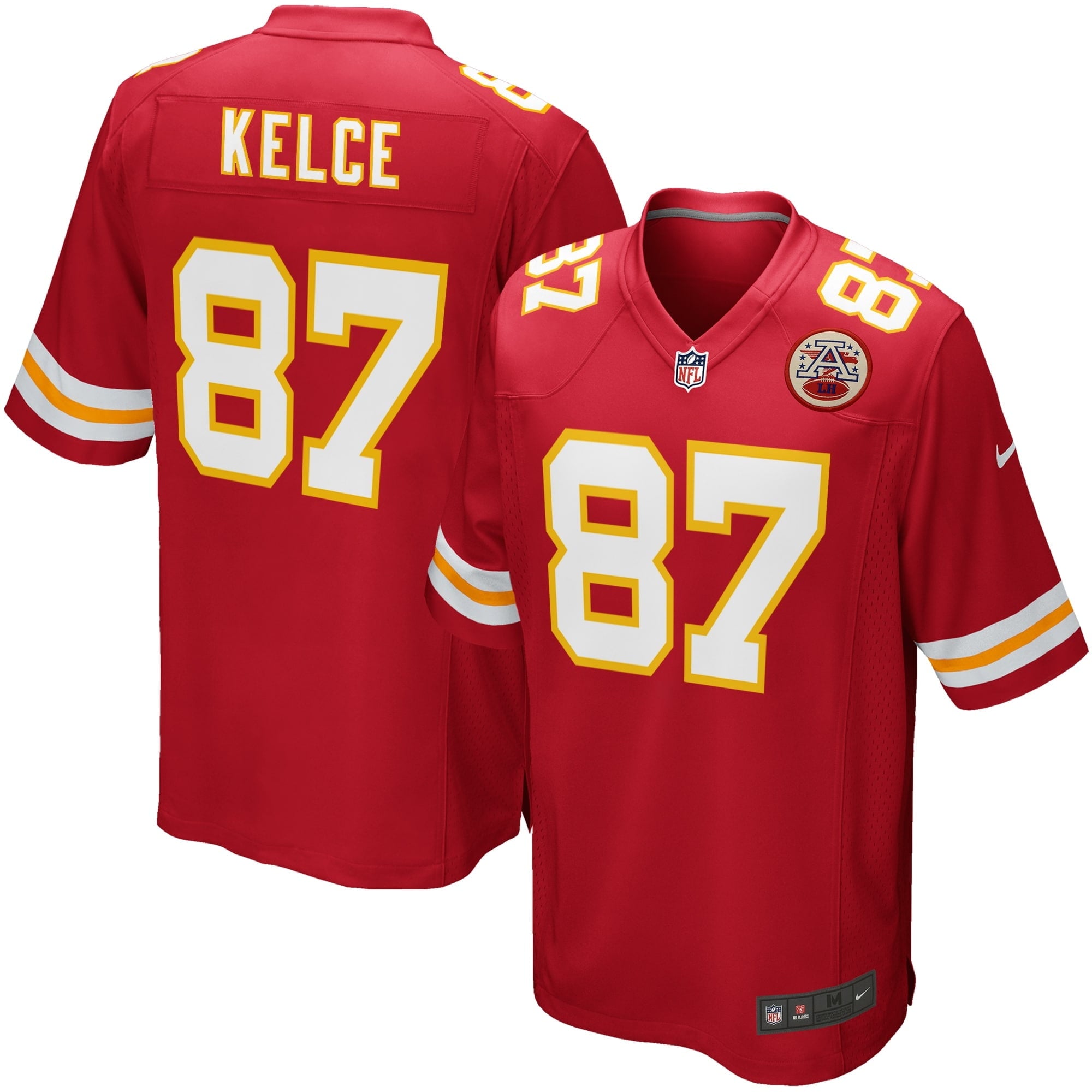 Men's Nike Travis Kelce Red Kansas City Chiefs Team Game Jersey