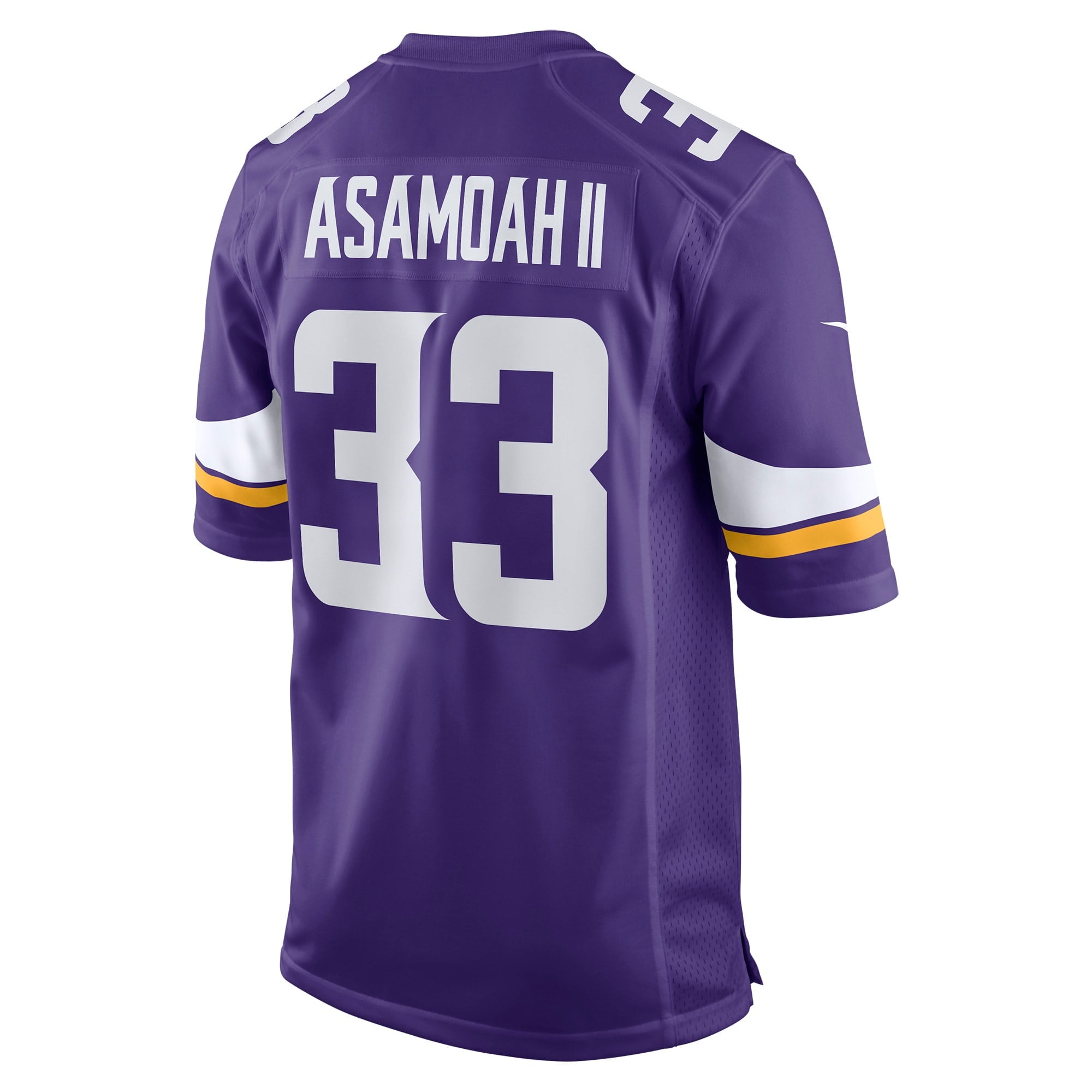 Men's Nike Brian Asamoah Purple Minnesota Vikings Player Game Jersey