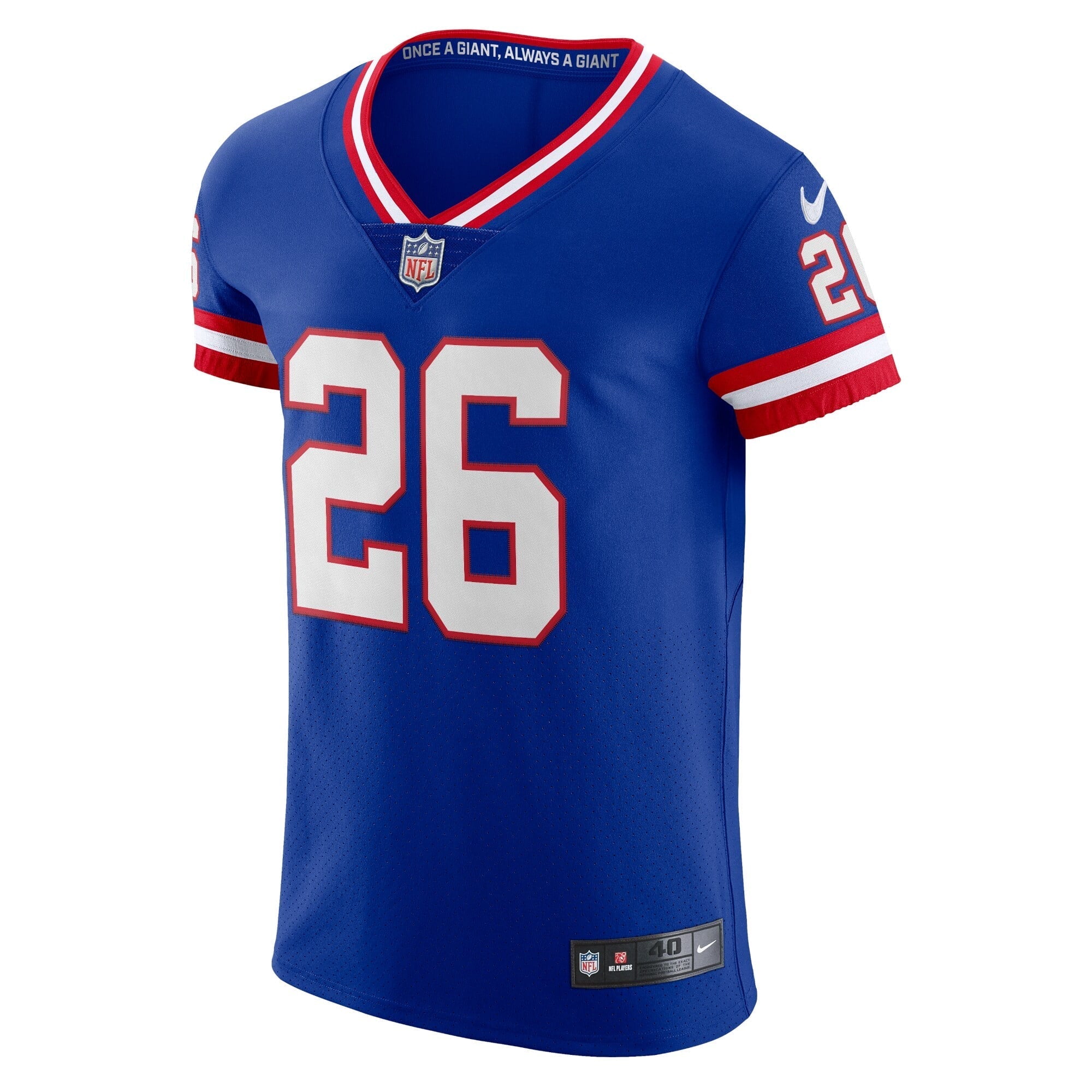 Men's Nike Saquon Barkley Royal New York Giants Classic Vapor Elite Player Jersey