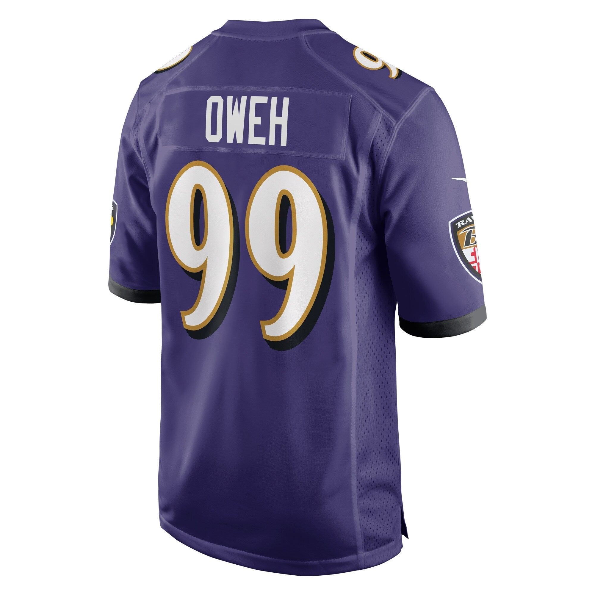 Men's Nike Odafe Oweh Purple Baltimore Ravens Game Jersey