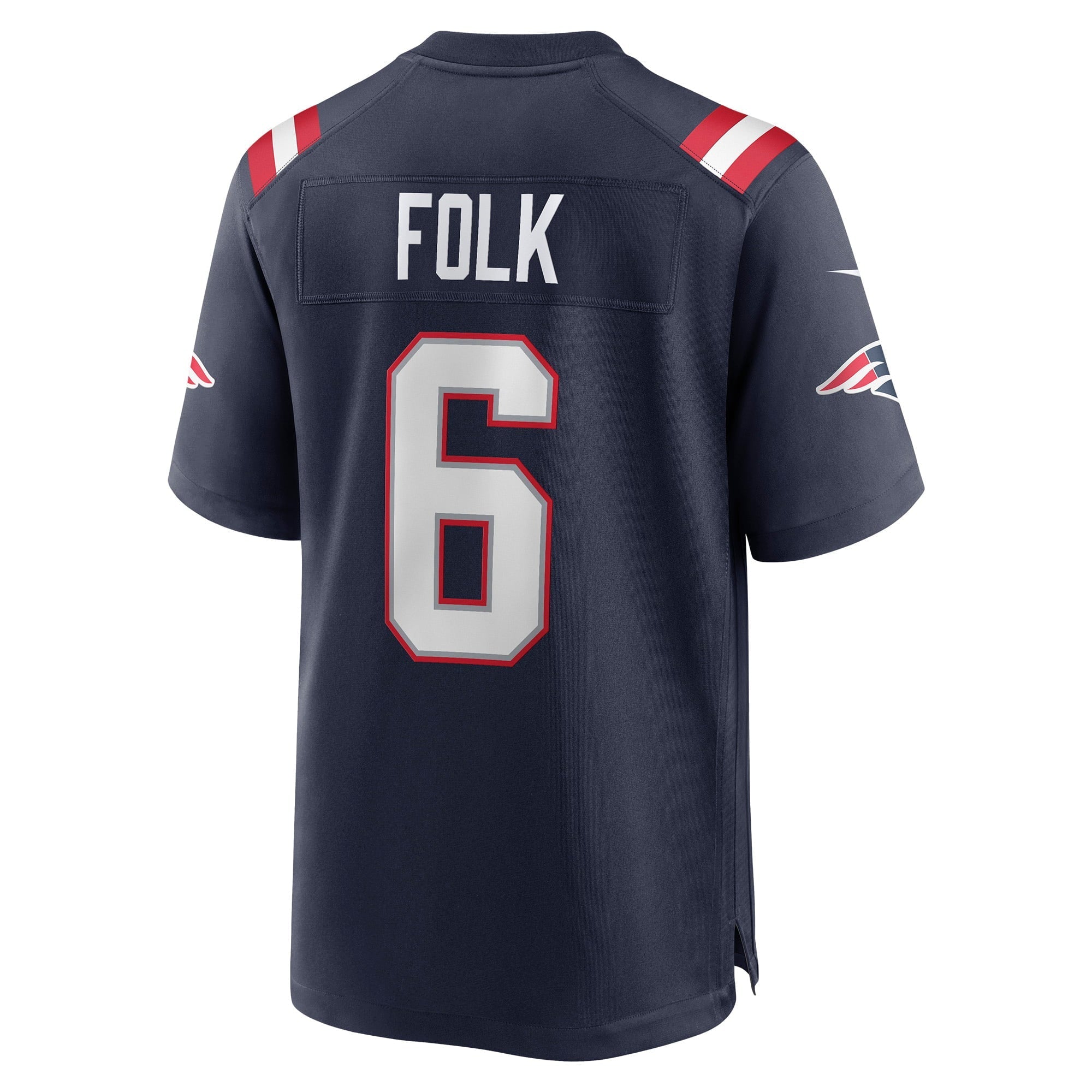 Men's Nike Nick Folk Navy New England Patriots Game Jersey