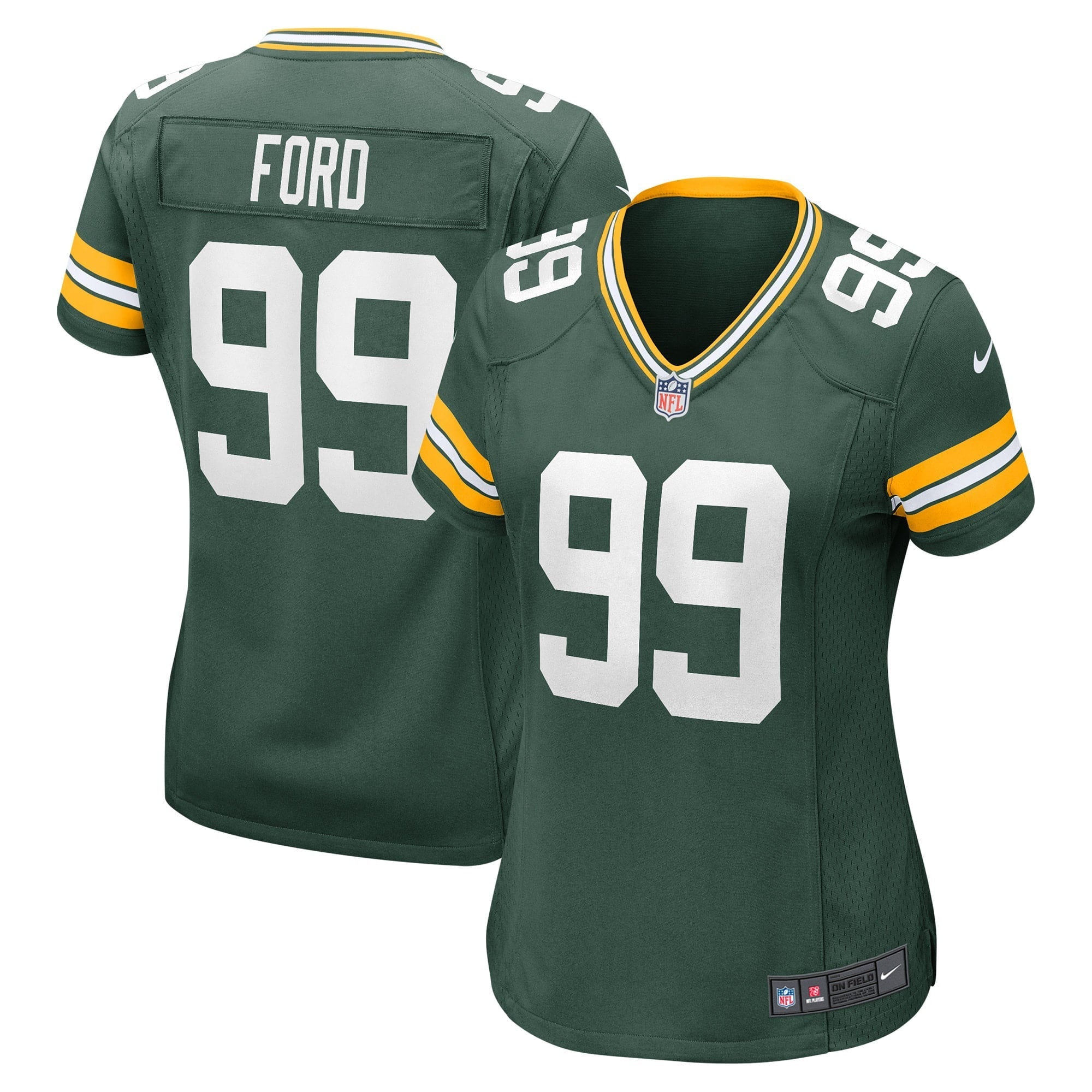 Women's Nike Jonathan Ford Green Green Bay Packers Player Game Jersey