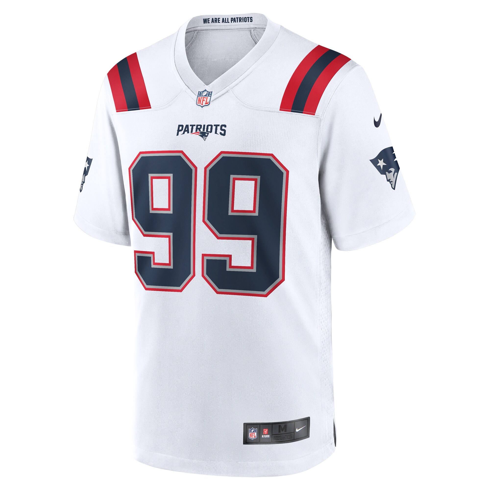 Keion White New England Patriots Nike  Game Jersey -  White