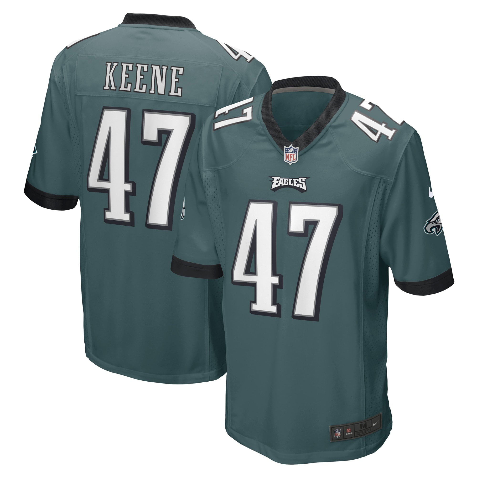 Men's Nike Dalton Keene Midnight Green Philadelphia Eagles Game Player Jersey