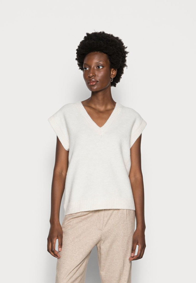 Sale Anna Field V NECK VEST – Jersey De Punto – Beige, Mujer L
