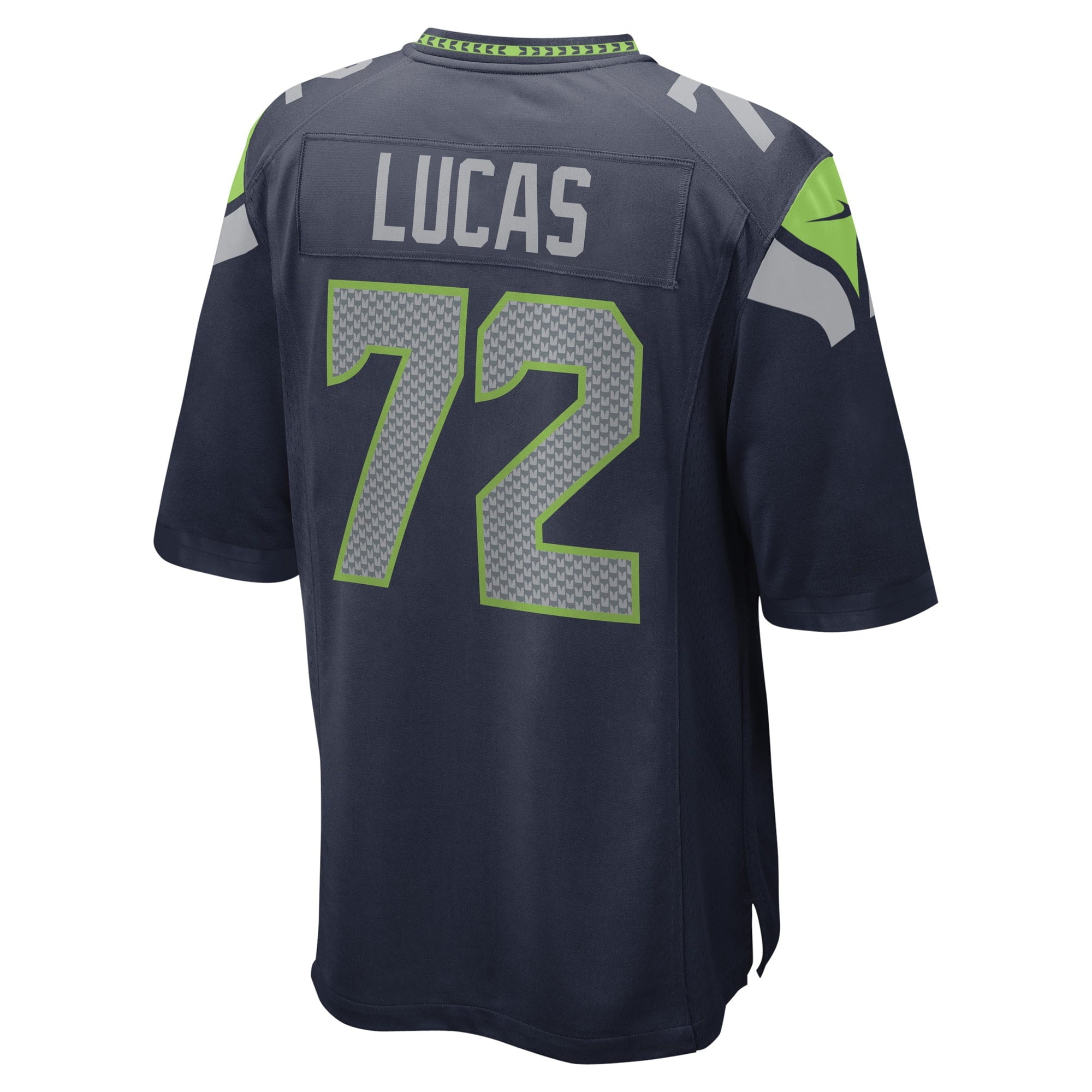 Men's Nike Abraham Lucas College Navy Seattle Seahawks Game Player Jersey