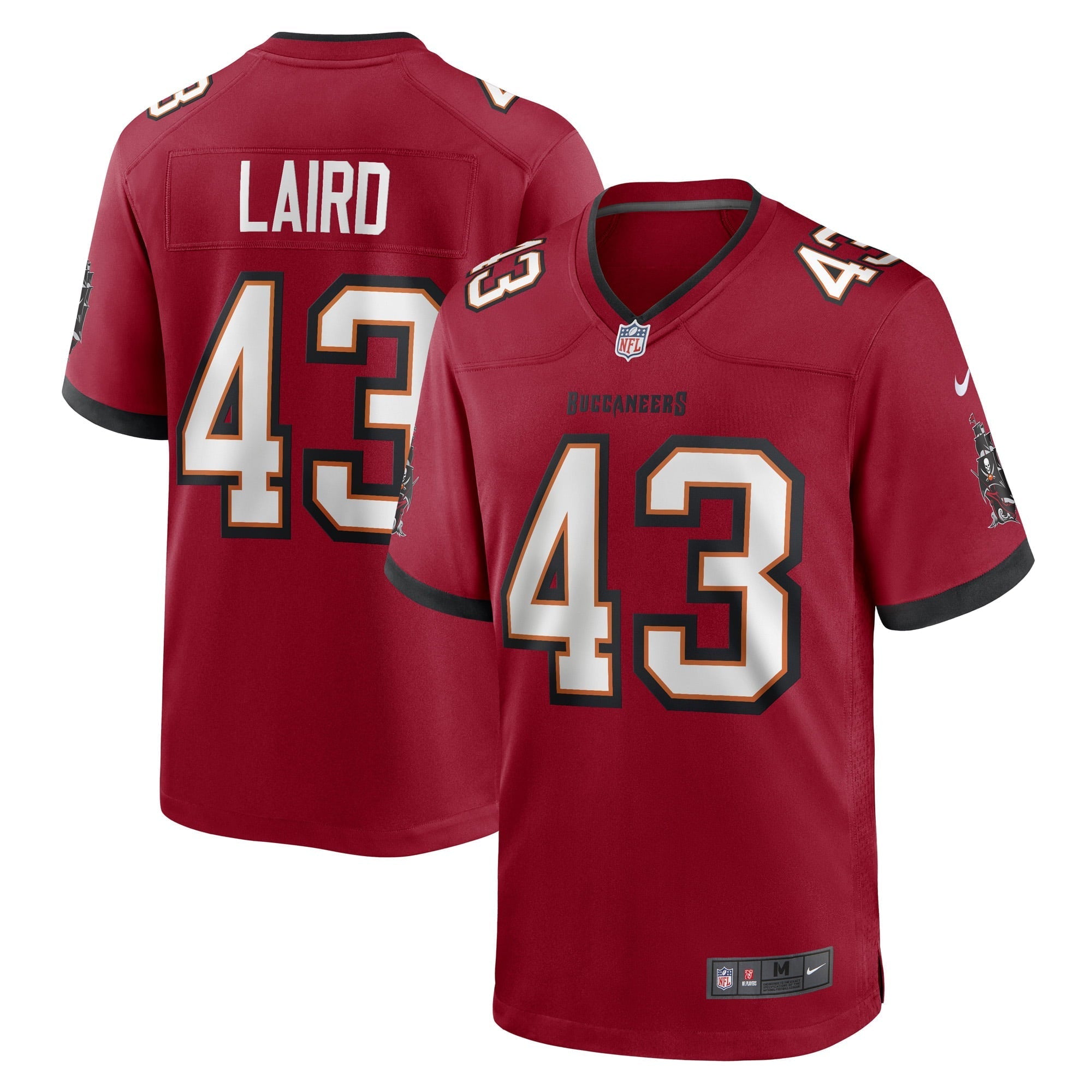 Men's Nike Patrick Laird Red Tampa Bay Buccaneers Game Player Jersey
