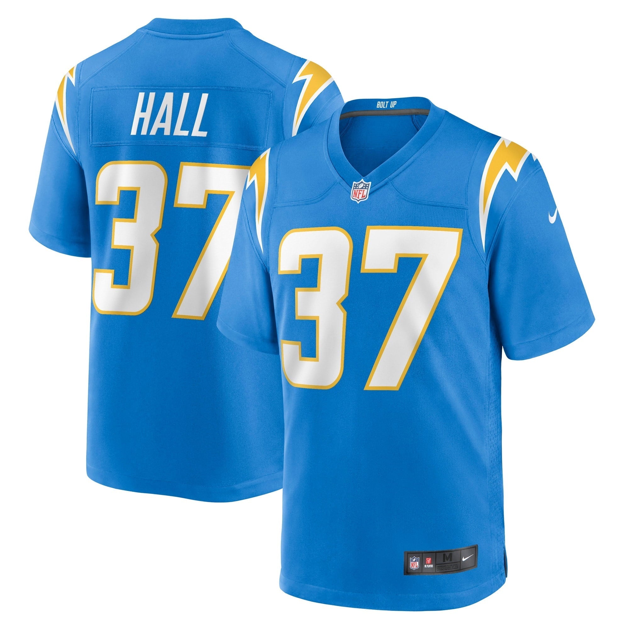 Men's Nike Kemon Hall Powder Blue Los Angeles Chargers Game Jersey