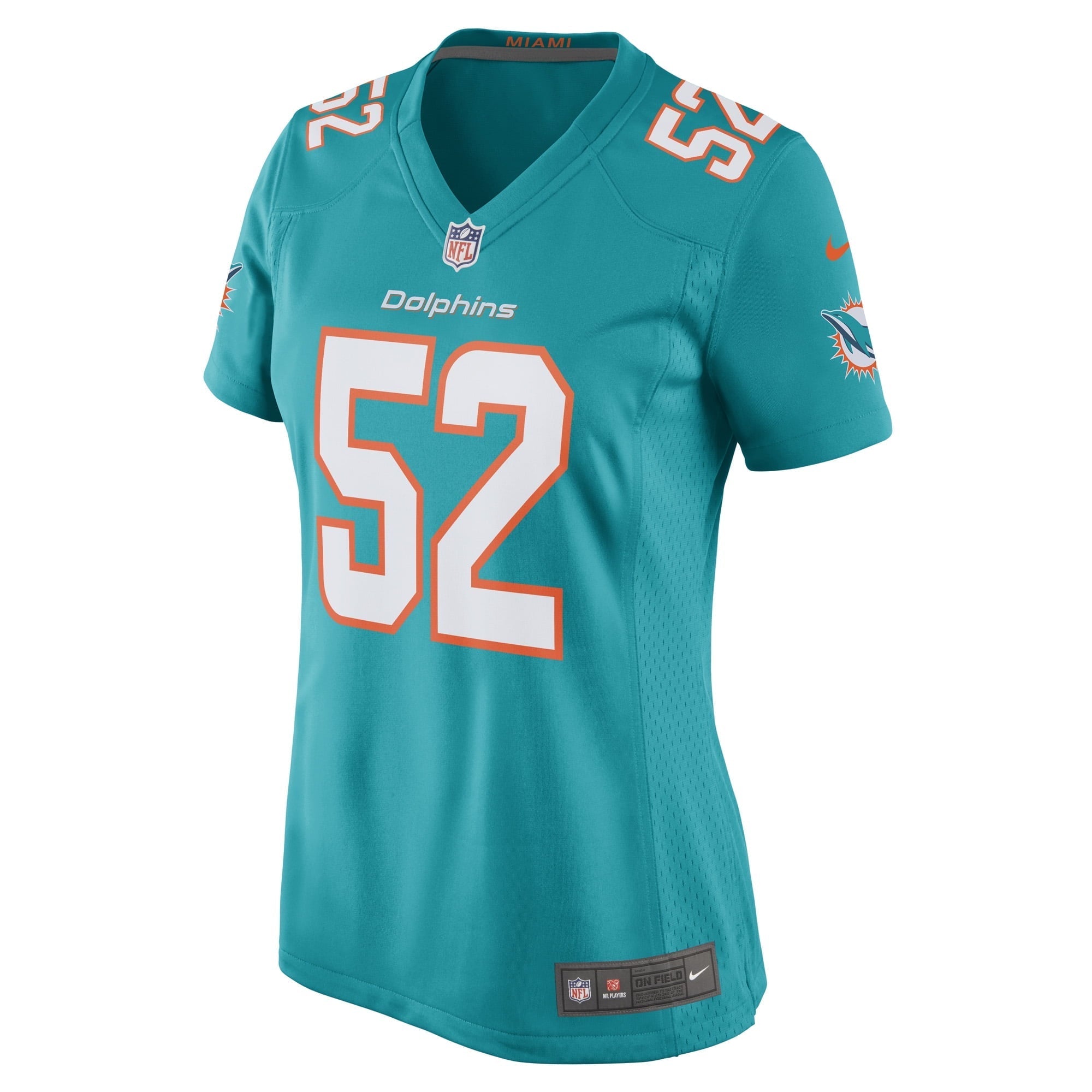 Women's Nike Elandon Roberts Aqua Miami Dolphins Game Player Jersey