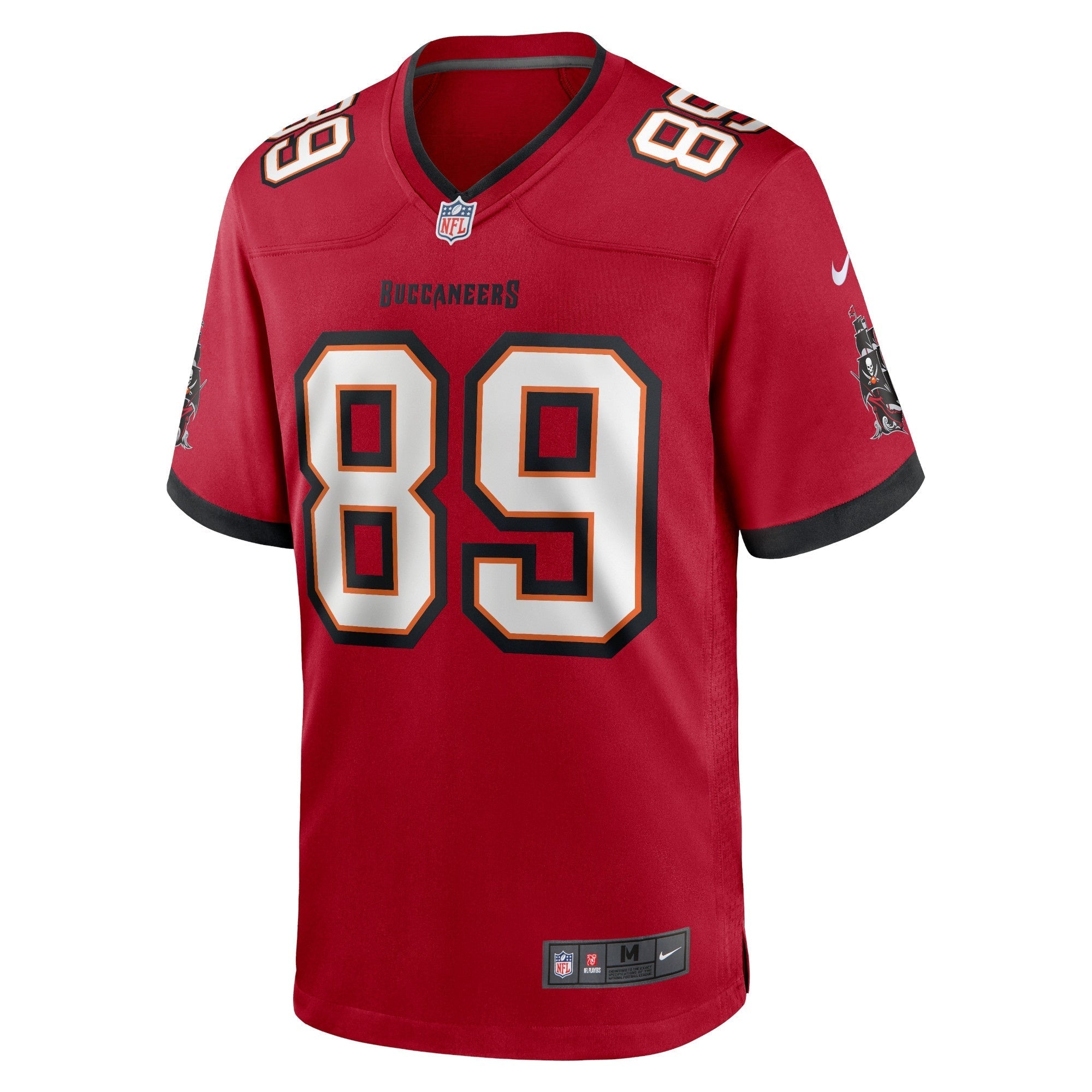 Men's Nike David Wells Red Tampa Bay Buccaneers Home Game Player Jersey