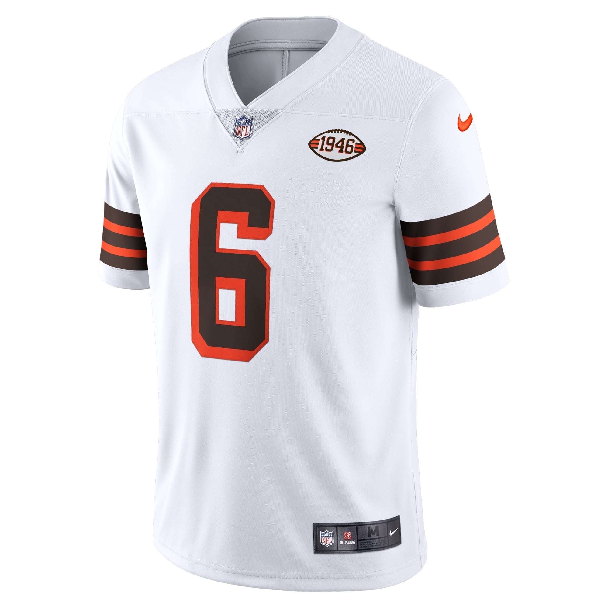 Men's Nike Baker Mayfield White Cleveland Browns 1946 Collection Alternate Vapor Limited Jersey