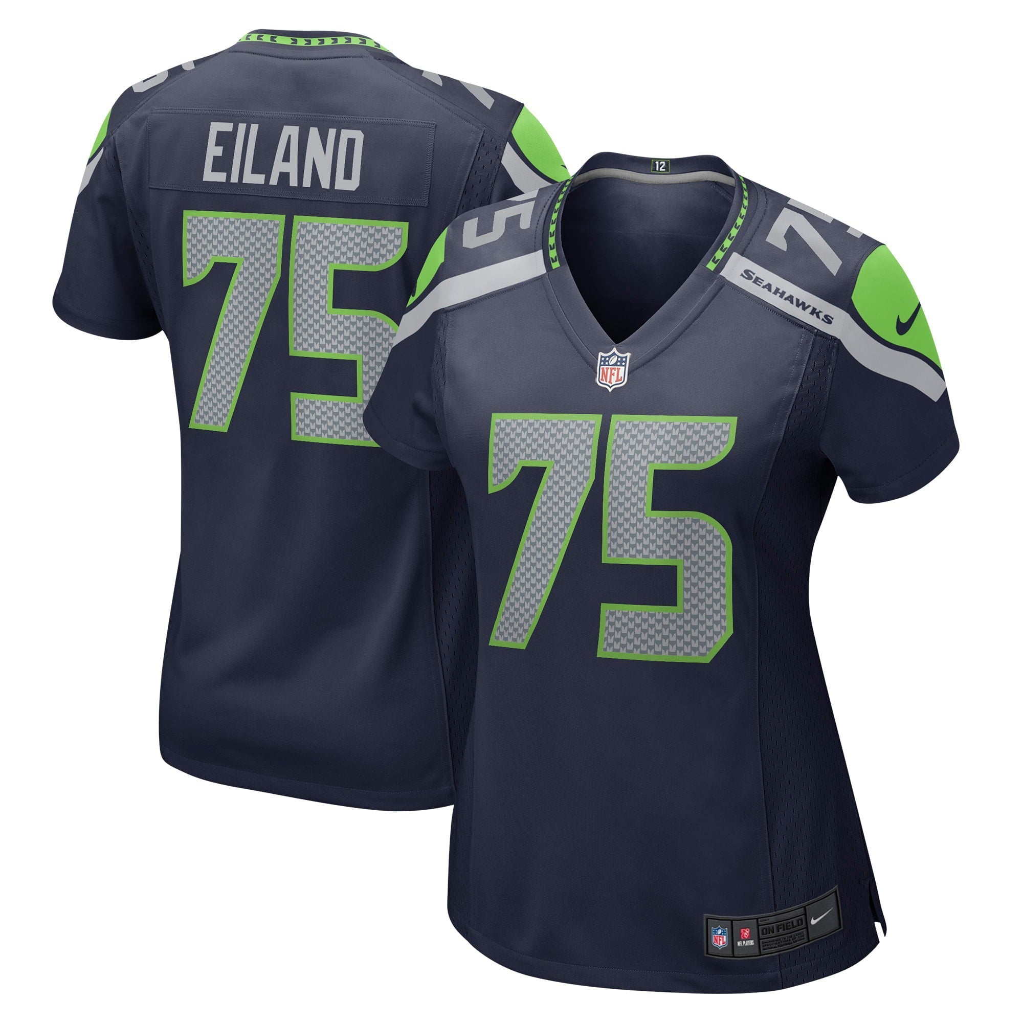 Women's Nike Greg Eiland College Navy Seattle Seahawks Game Jersey