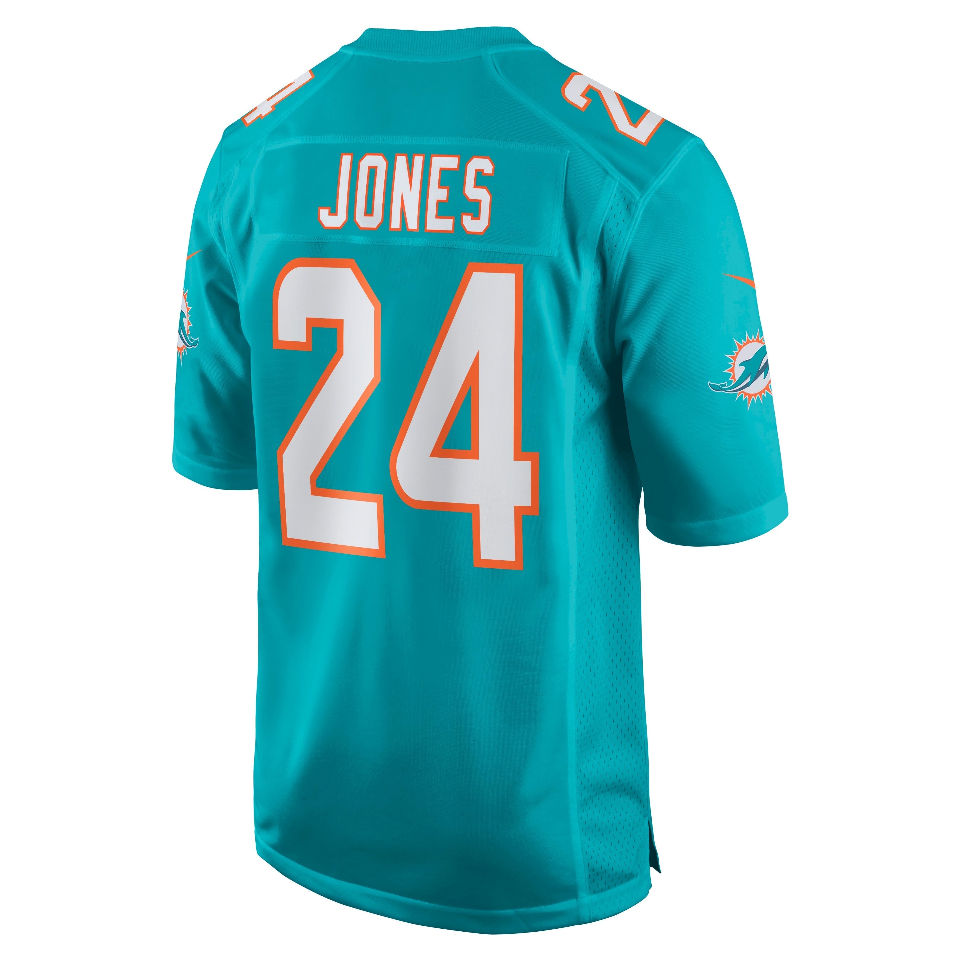 Men's Nike Byron Jones Aqua Miami Dolphins Game Jersey