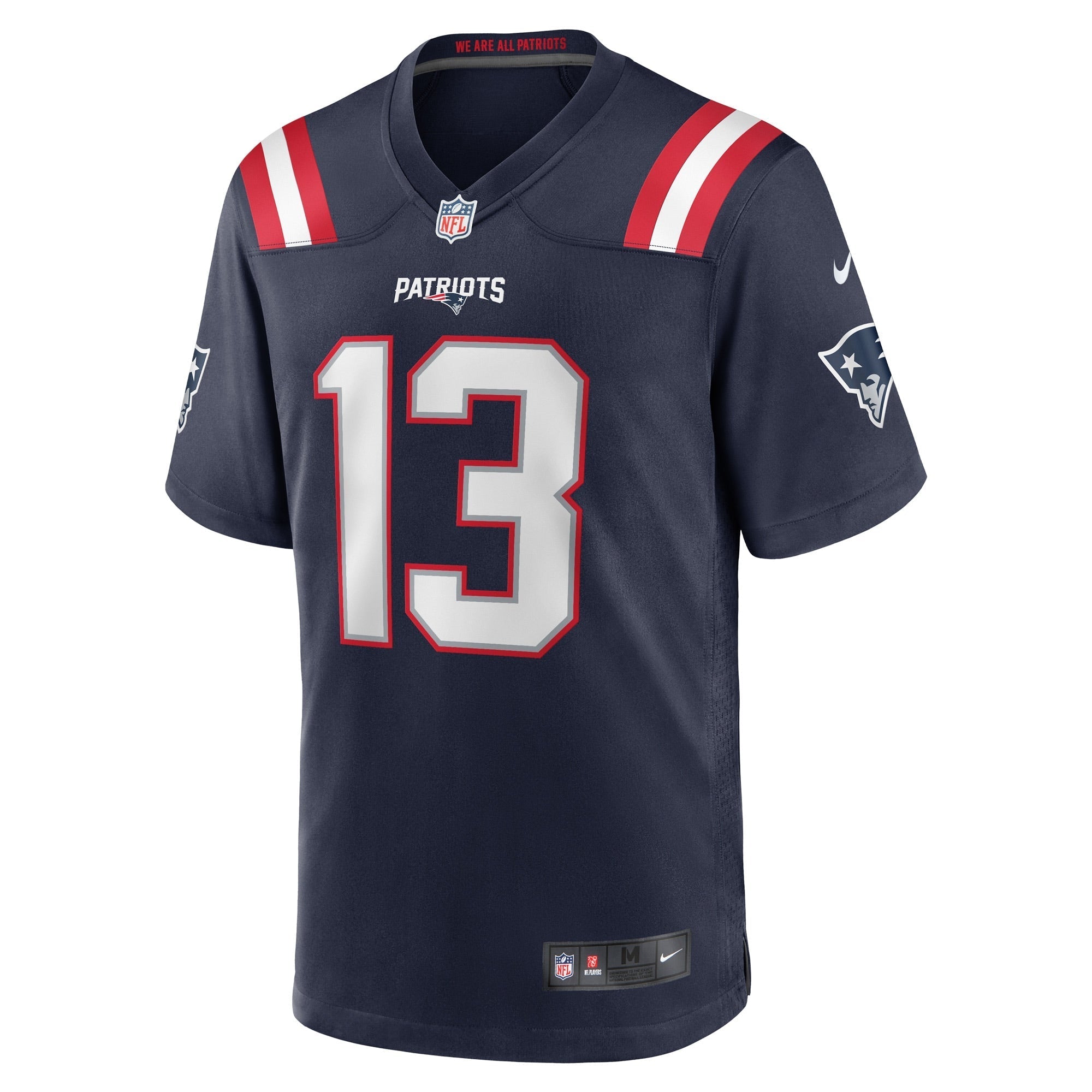 Men's Nike Jack Jones Navy New England Patriots Game Player Jersey