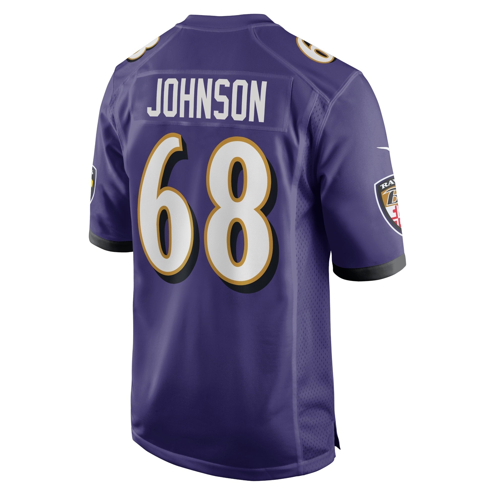 Men's Nike Zack Johnson Purple Baltimore Ravens Home Game Player Jersey