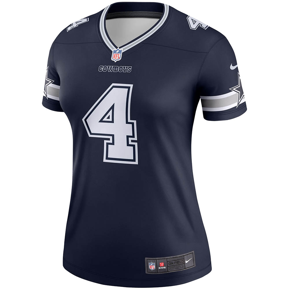 Women's Dallas Cowboys Dak Prescott Legend Player Jersey Navy