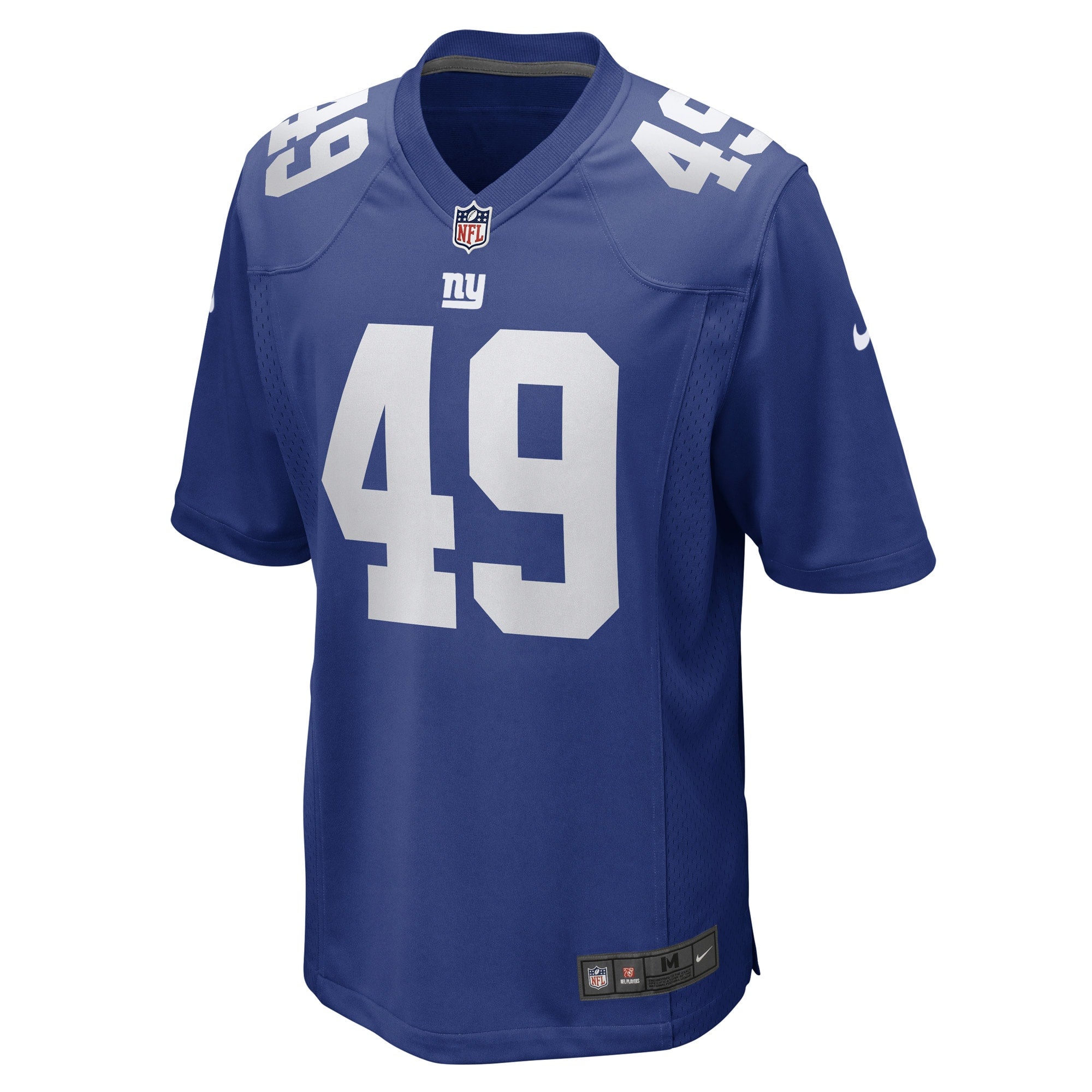 Men's Nike Tomon Fox Royal New York Giants Game Player Jersey