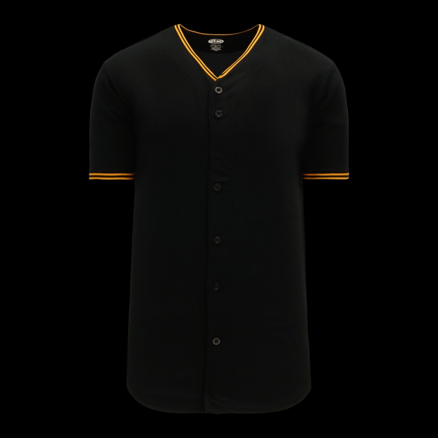 Cheap Athletic Knit Sr. Full Button Baseball Jerseys Sky-Navy