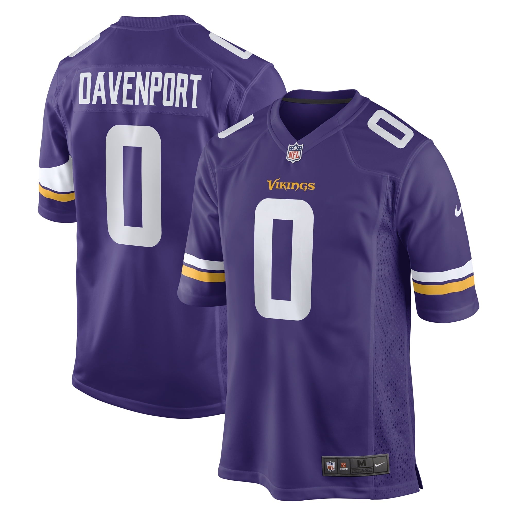 Men's Nike Marcus Davenport Purple Minnesota Vikings Team Game Jersey