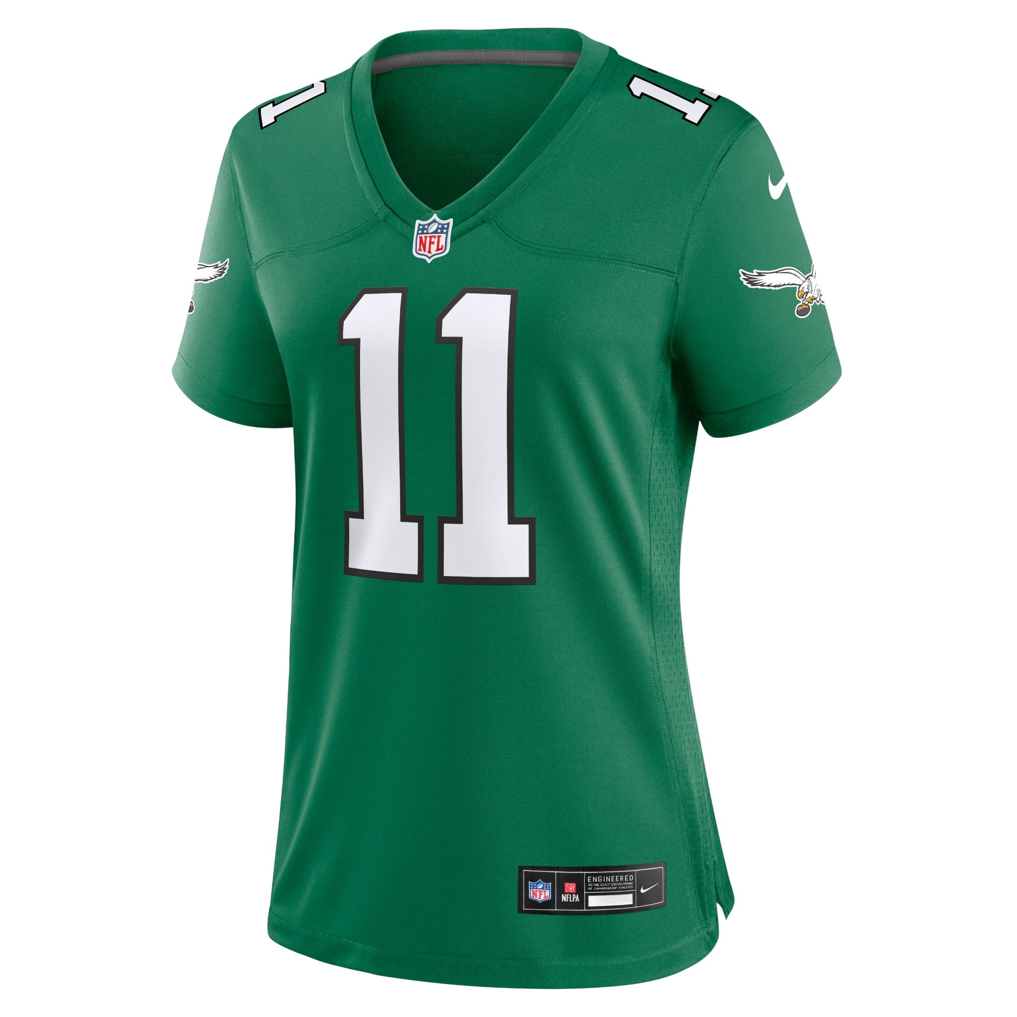 Women's Nike A.J. Brown Kelly Green Philadelphia Eagles Alternate Player Game Jersey