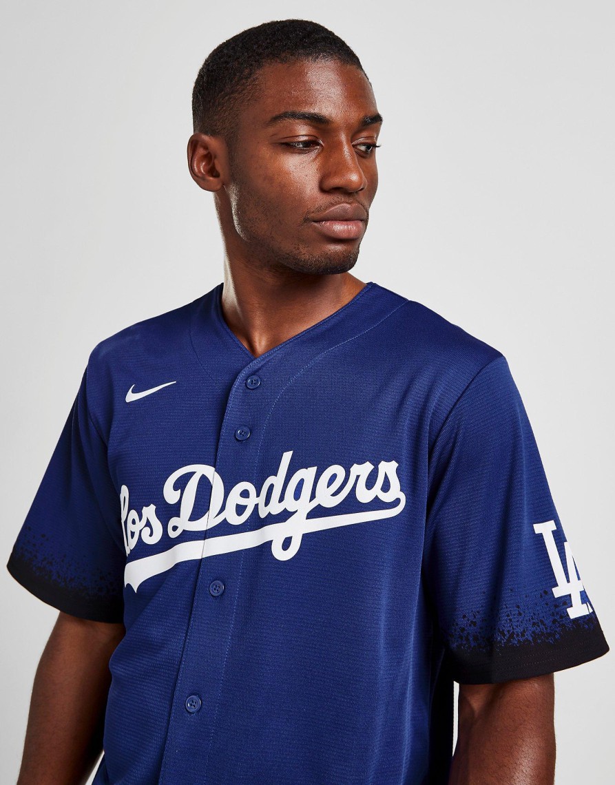 Cheap Nike MLB Los Angeles Dodgers City Connect Jersey Blå S