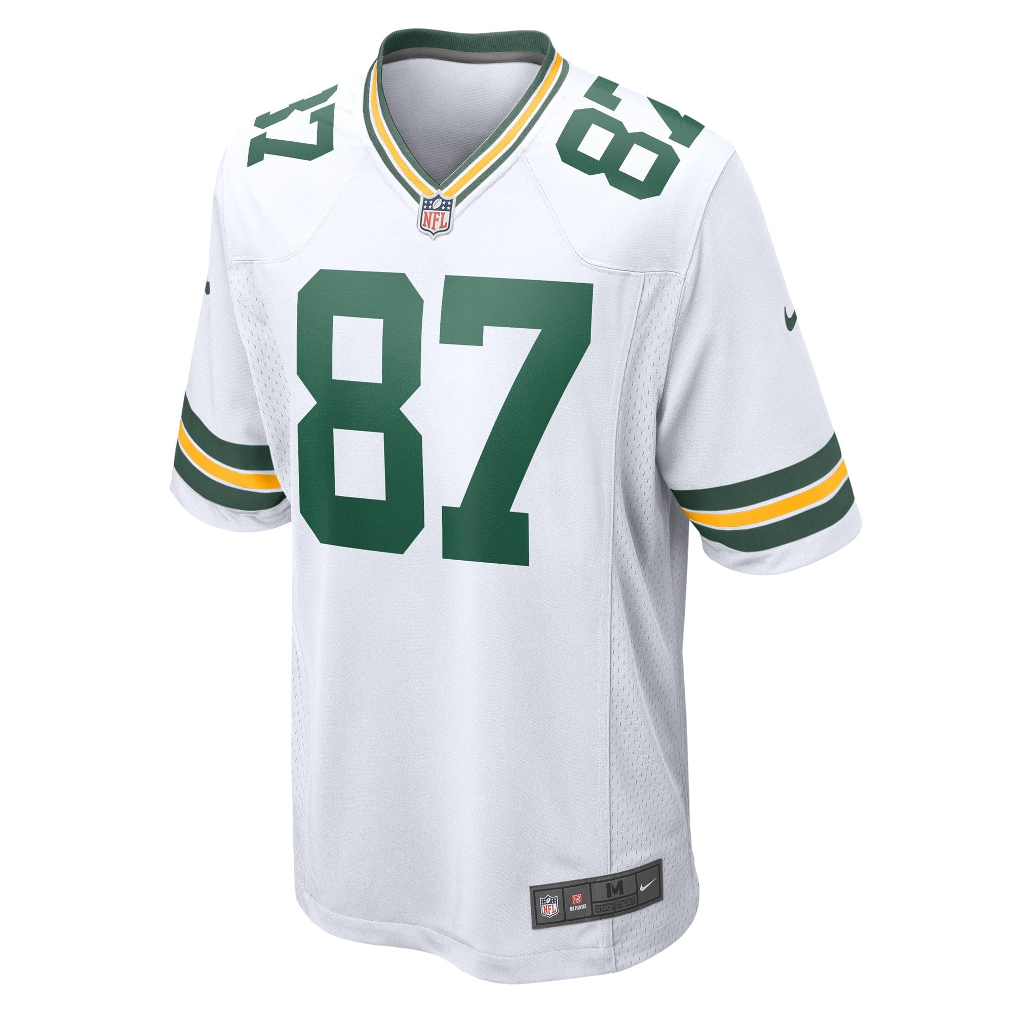 Men's Nike Romeo Doubs White Green Bay Packers Game Player Jersey