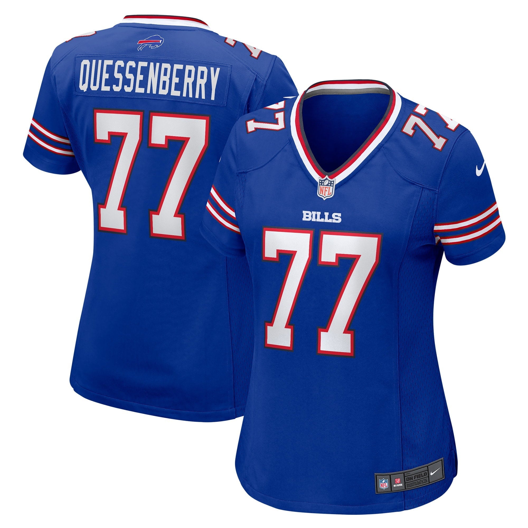 Women's Nike David Quessenberry Royal Buffalo Bills Game Player Jersey