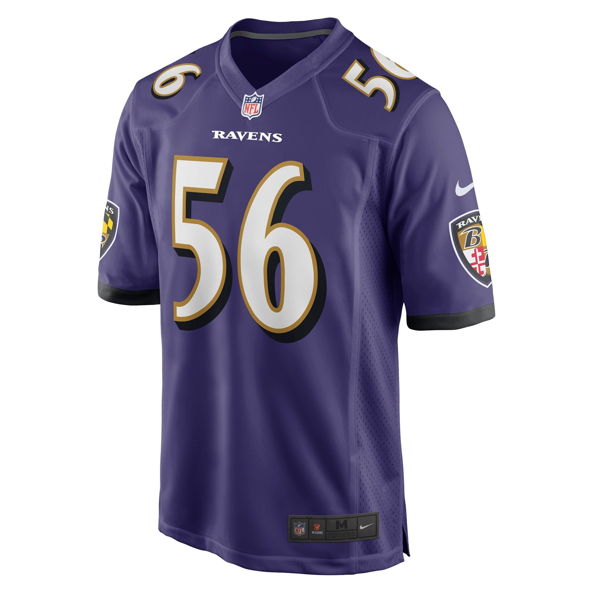 Men's Nike Josh Bynes Purple Baltimore Ravens Game Jersey