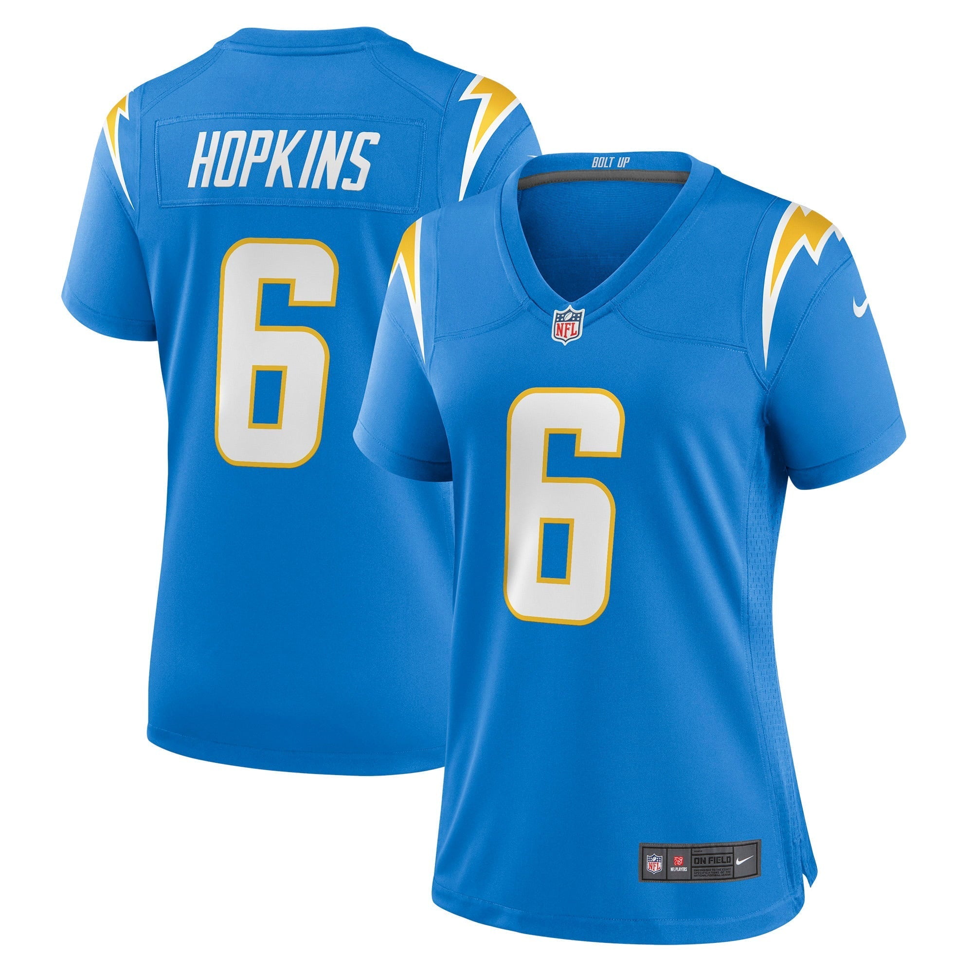 Women's Nike Dustin Hopkins Powder Blue Los Angeles Chargers Game Jersey